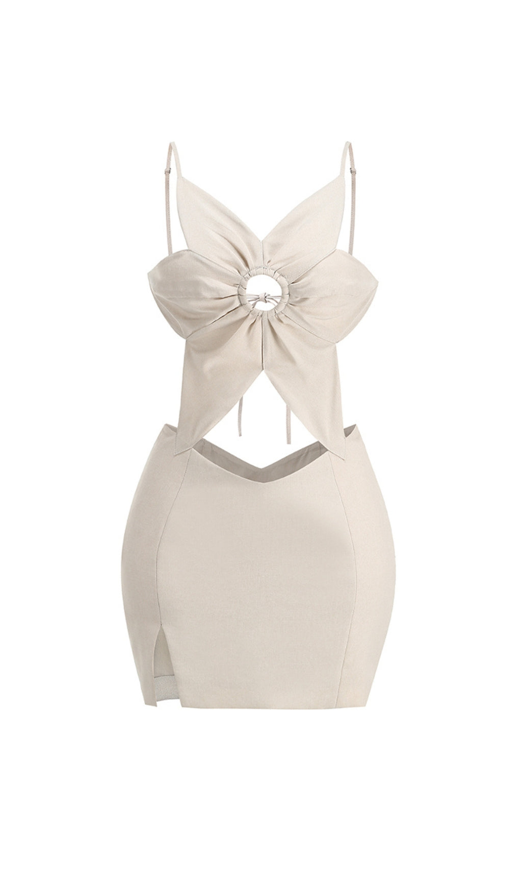 Barth Flower Cutout Mini Dress