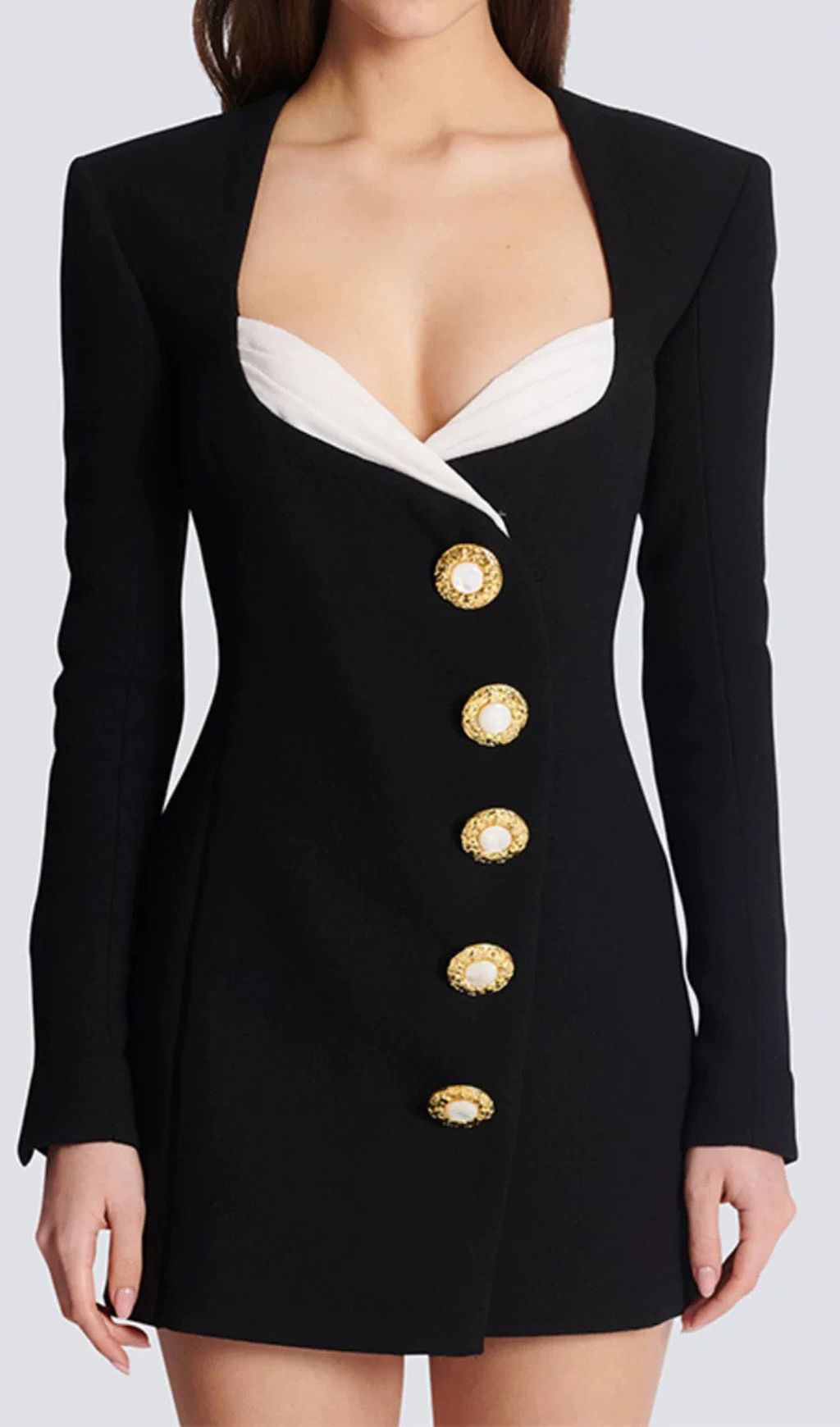 Ghazi Black Long Sleeve Mini Dress