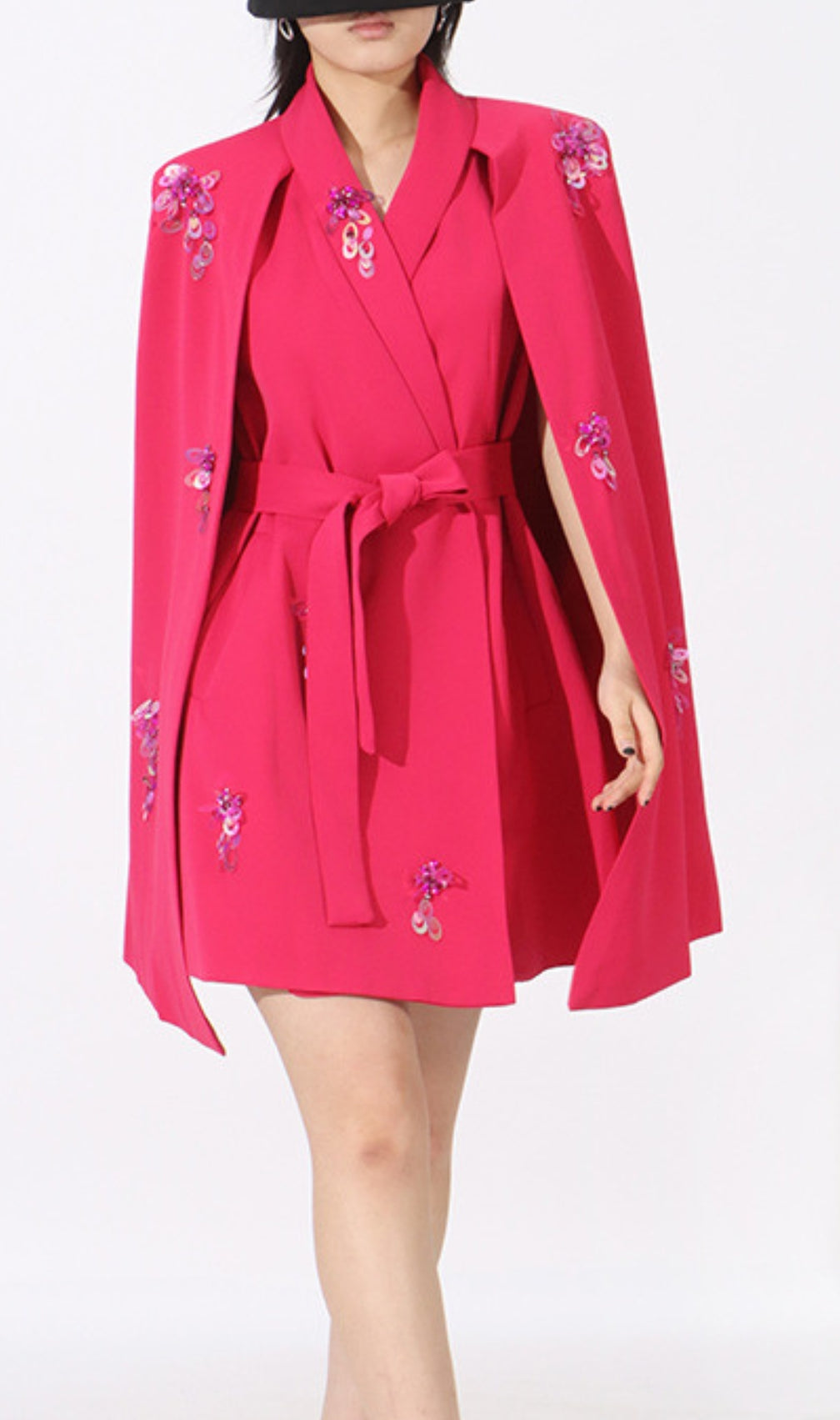 Dwojra Sequined Cape Blazer