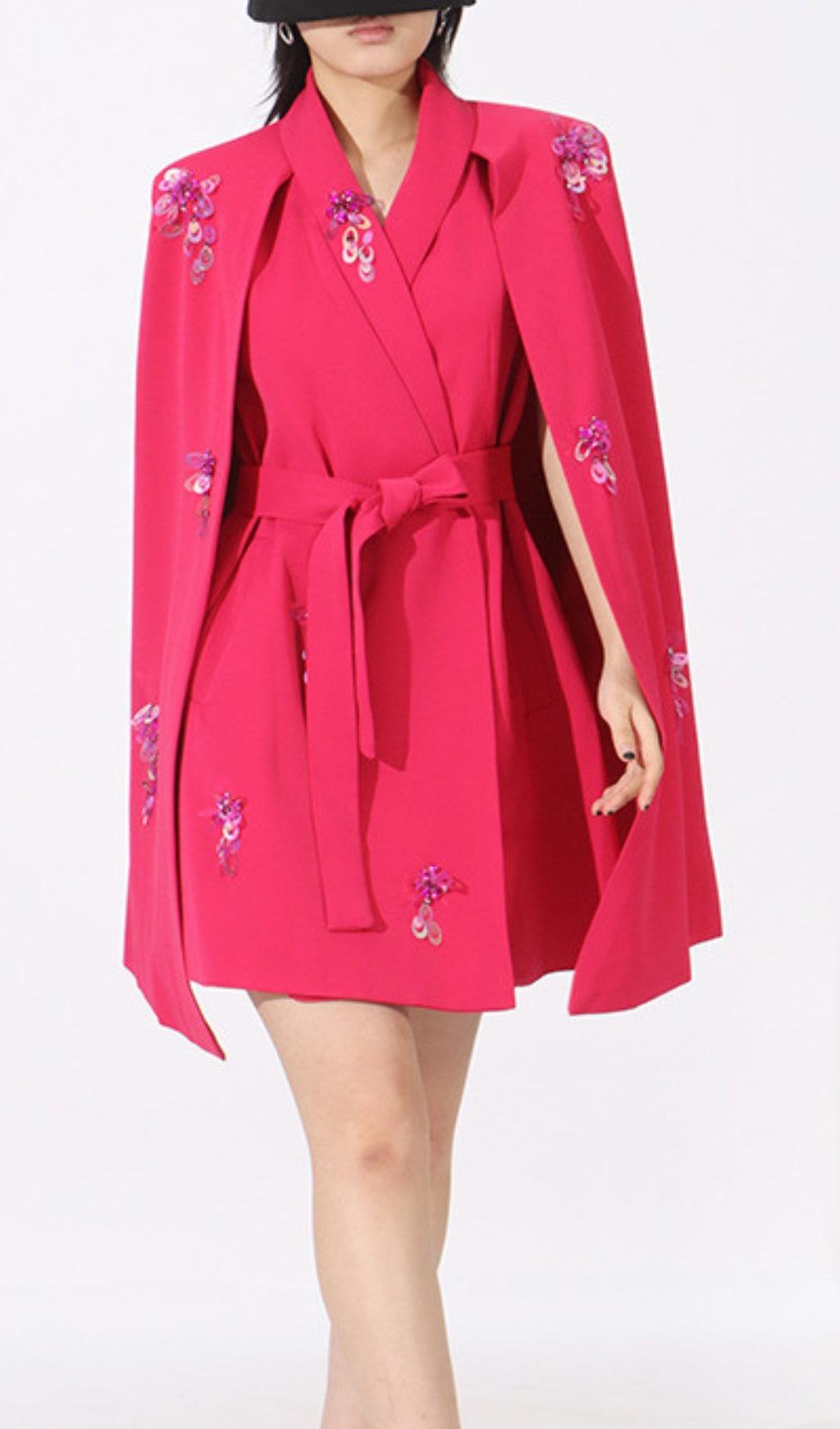 Dwojra Sequined Cape Blazer