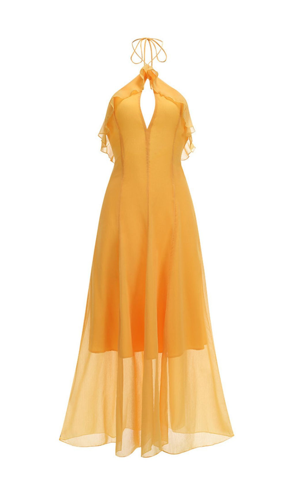 Glennis Halter Backless Maxi Dress