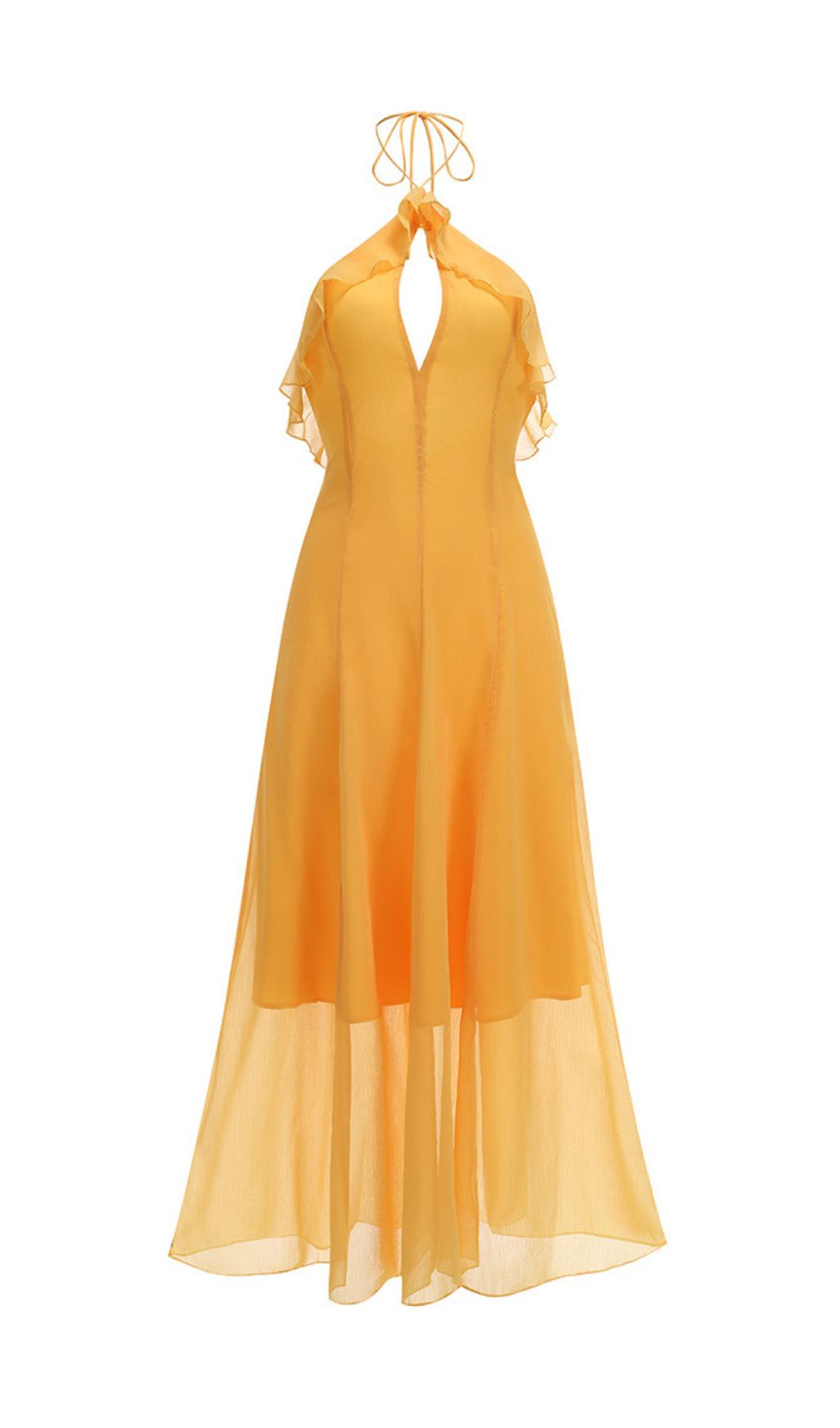 Glennis Halter Backless Maxi Dress