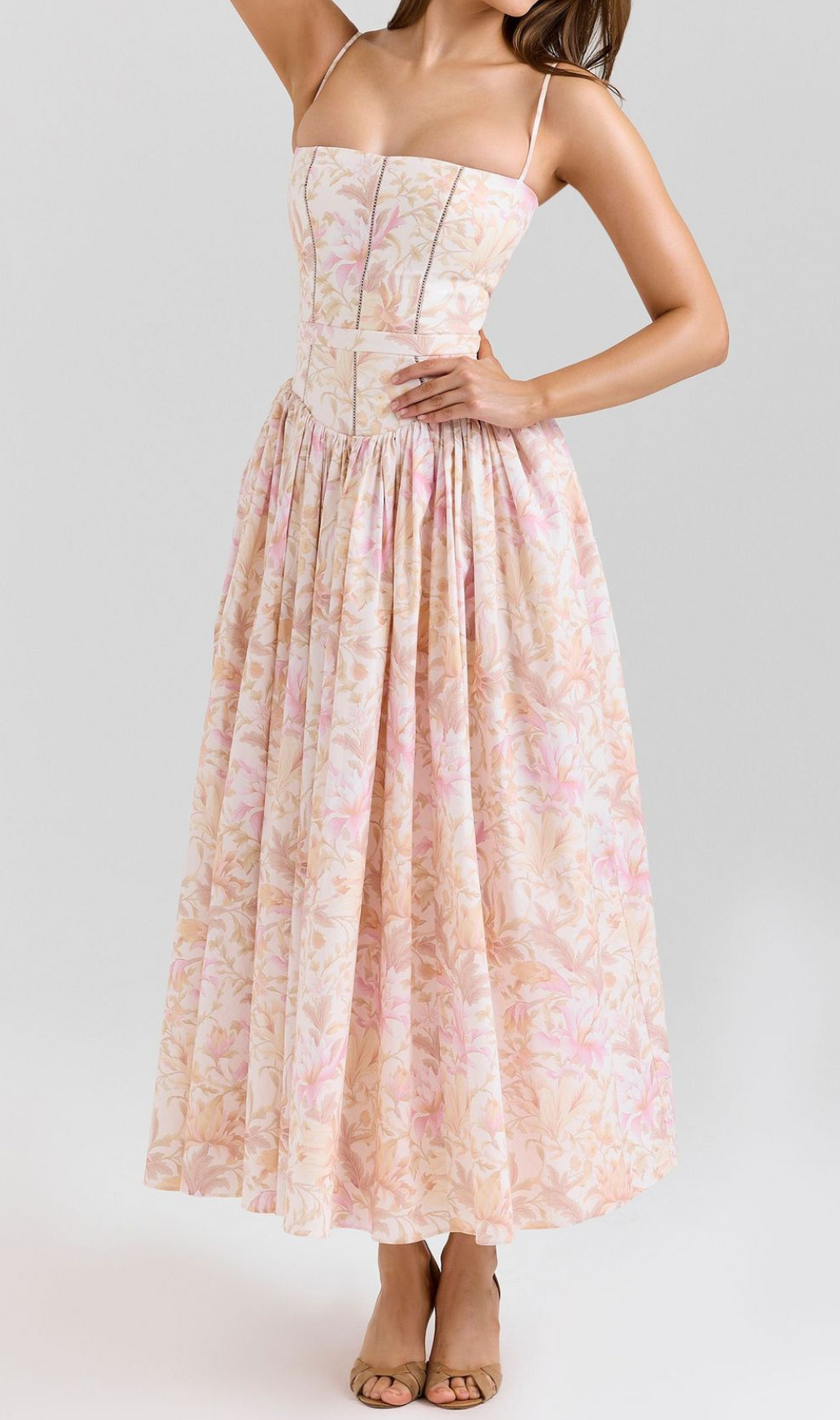 Haruyo Strappy Printed Maxi Dress