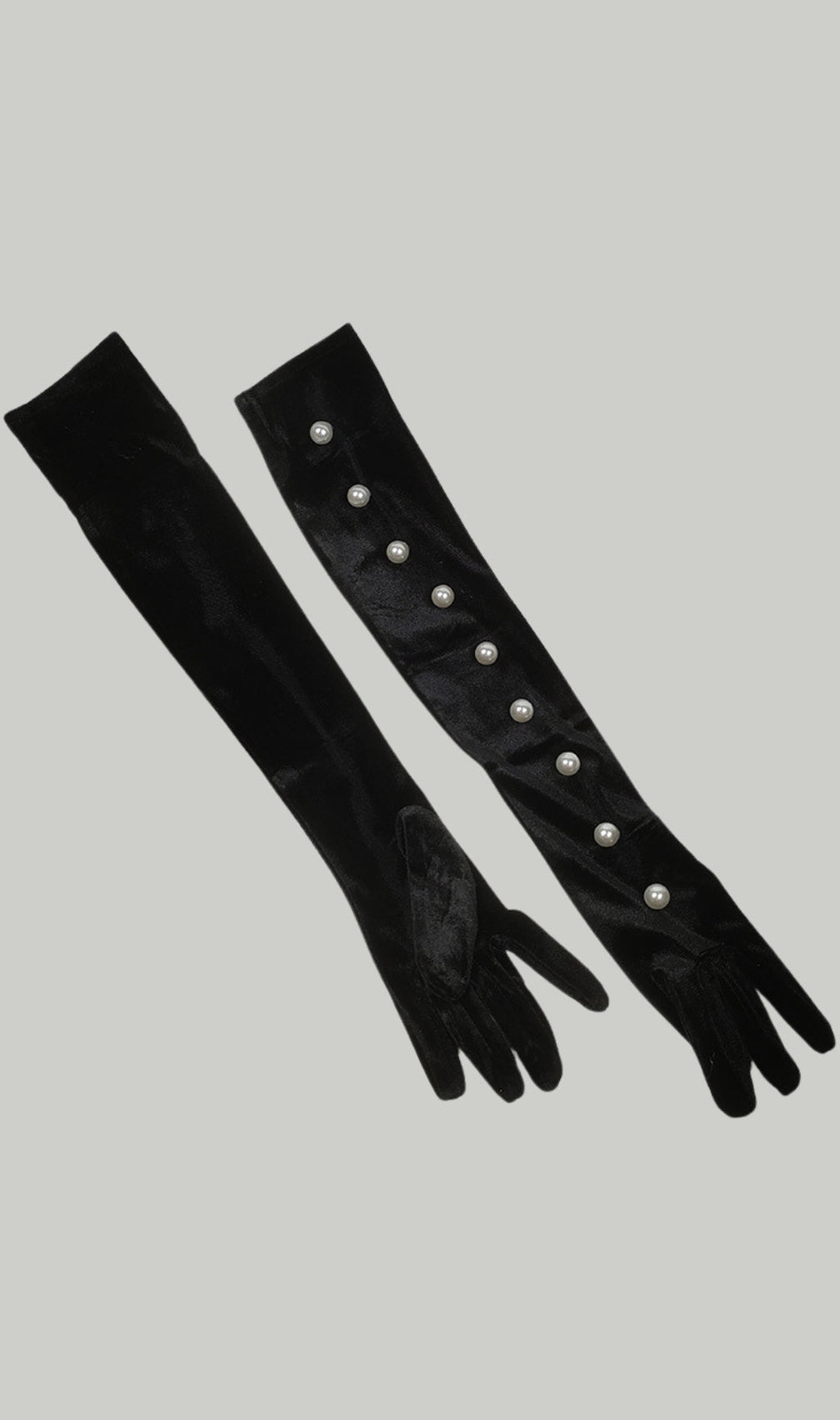 Black Pearl Embellished Gloves