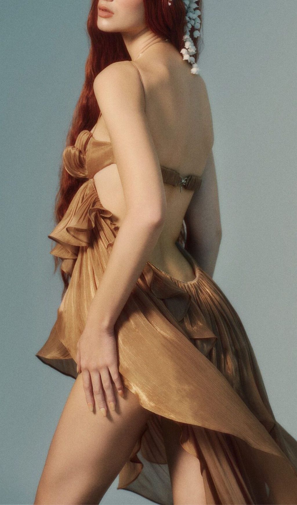 Koto Strappy Ruffle Backless Maxi Dress