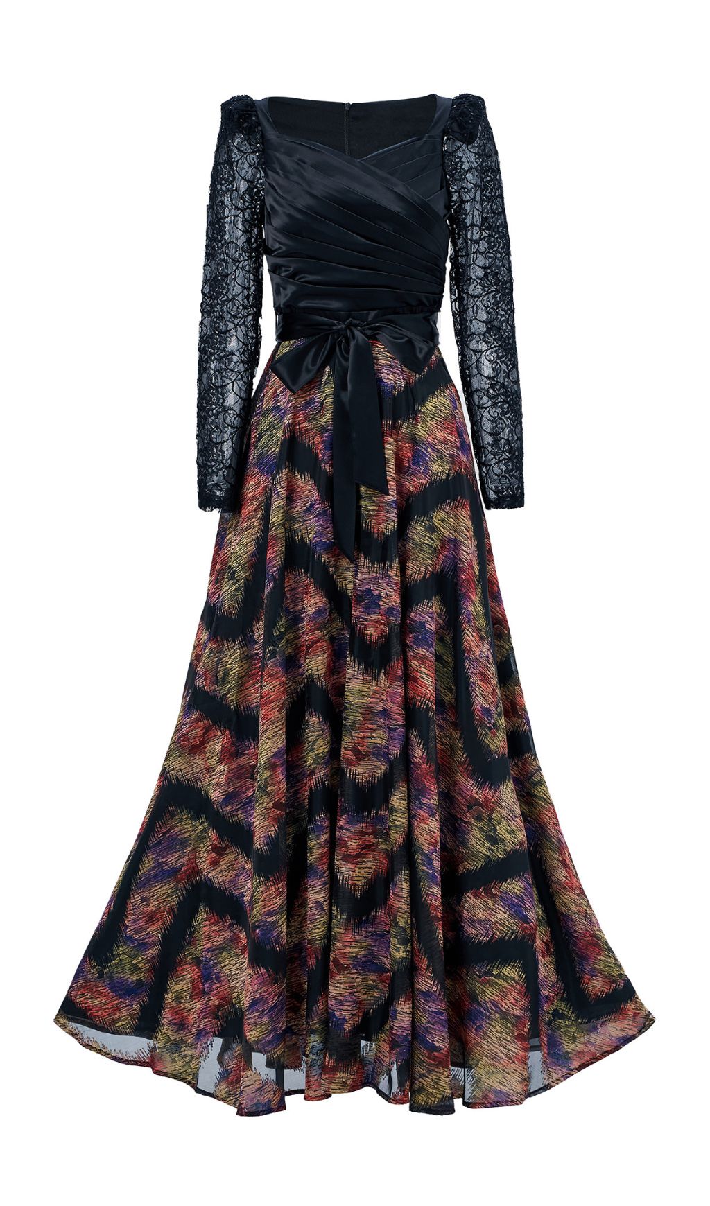 Ffan Ruched Long Sleeve Maxi Dress