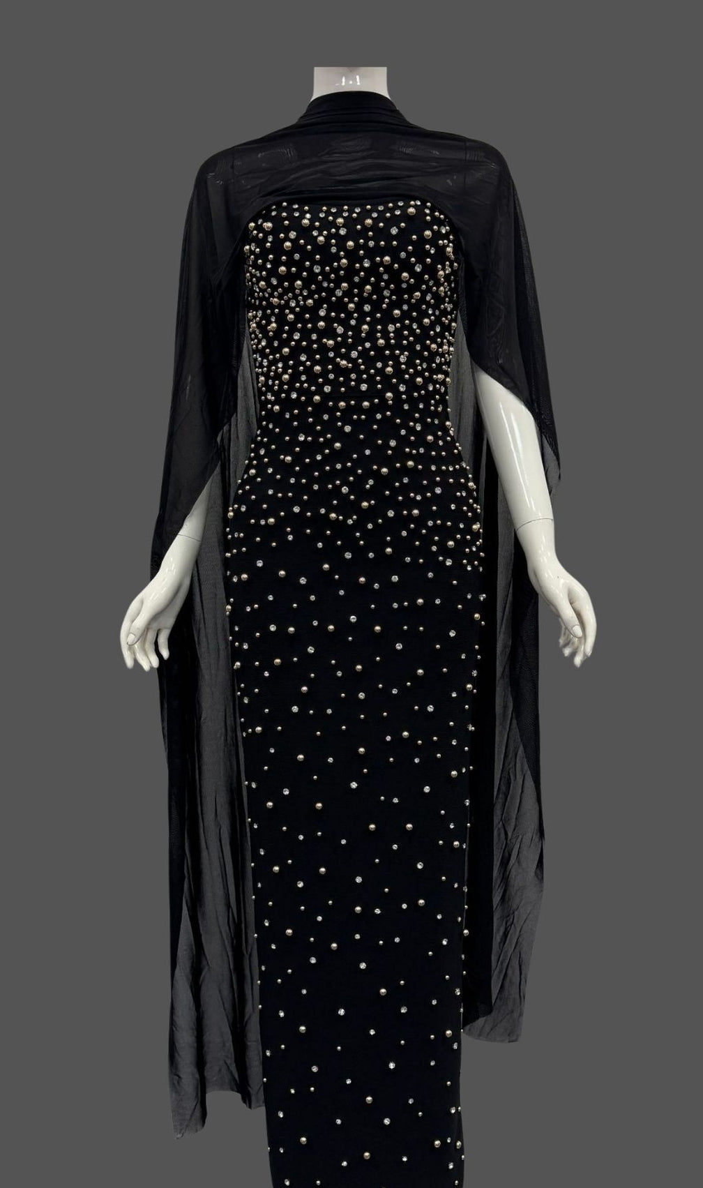 Embellished Bandage Maxi Dress With Scarf