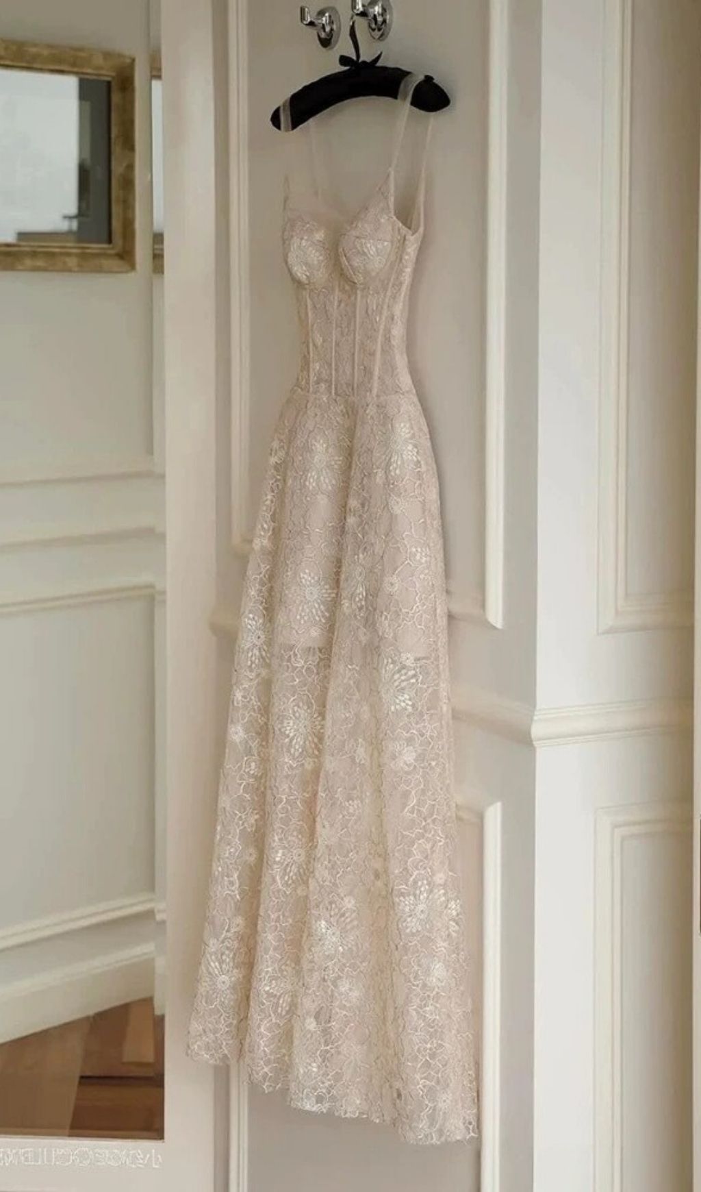 Lachesis Strappy Lace Corset Midi Dress