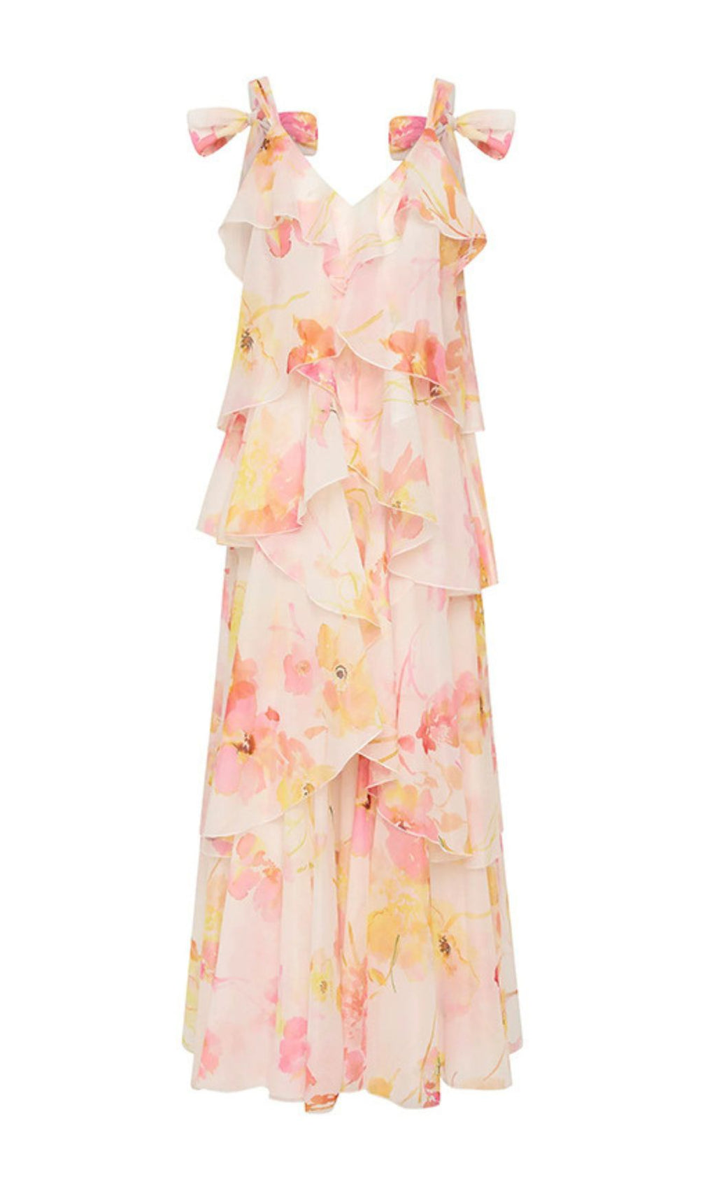 Harue Printed Ruffle Maxi Dress