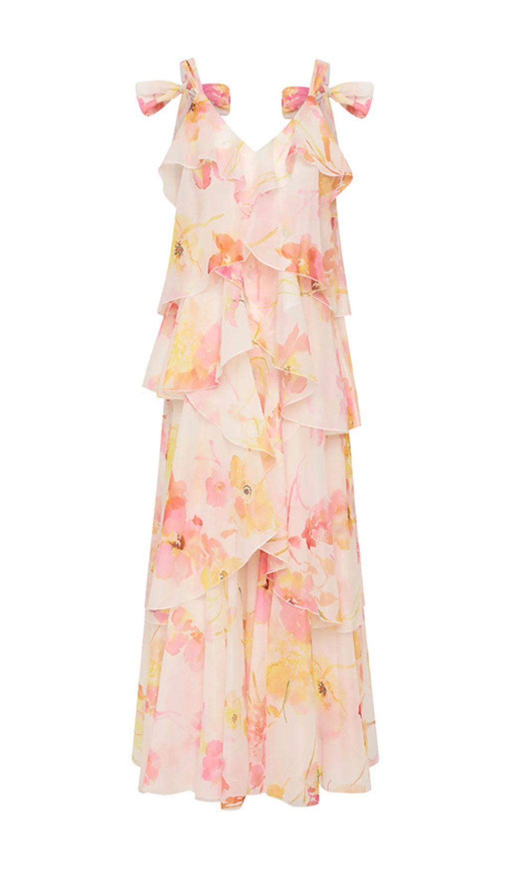 Harue Printed Ruffle Maxi Dress