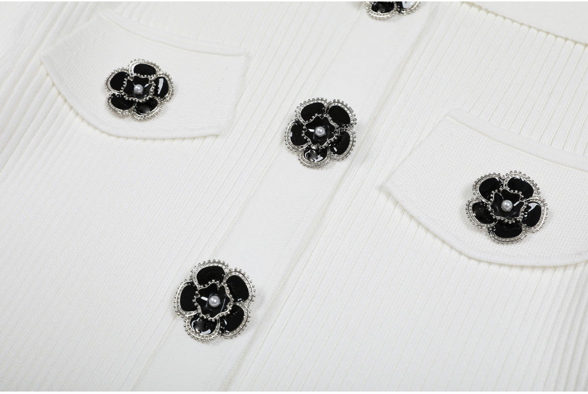 Eiko Flower Embellished Cardigan