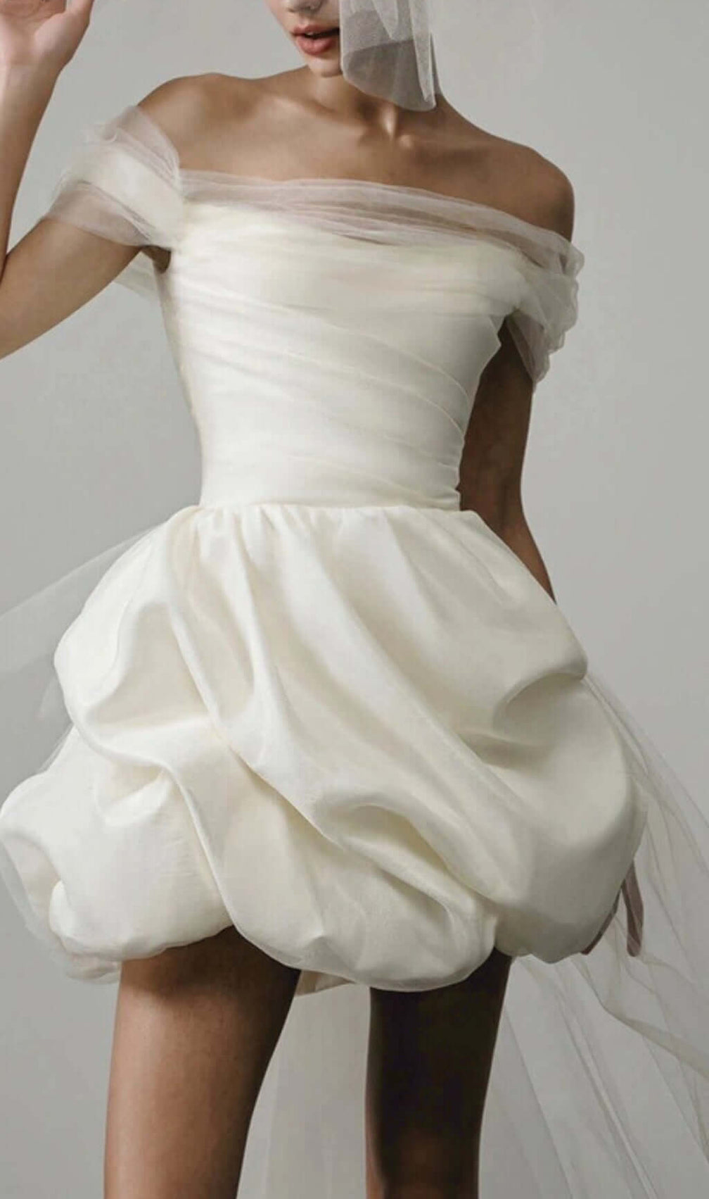 Avivit Mesh Satin Mini Dress