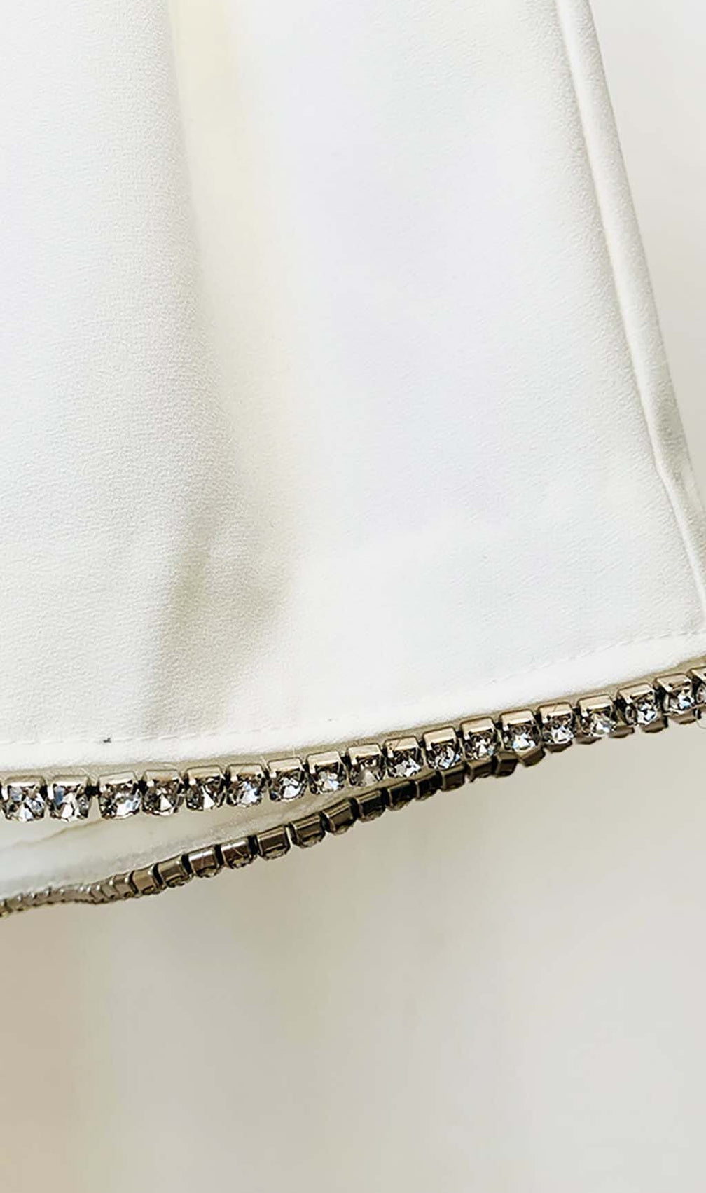 Wavy Strass Jacket Dress In White