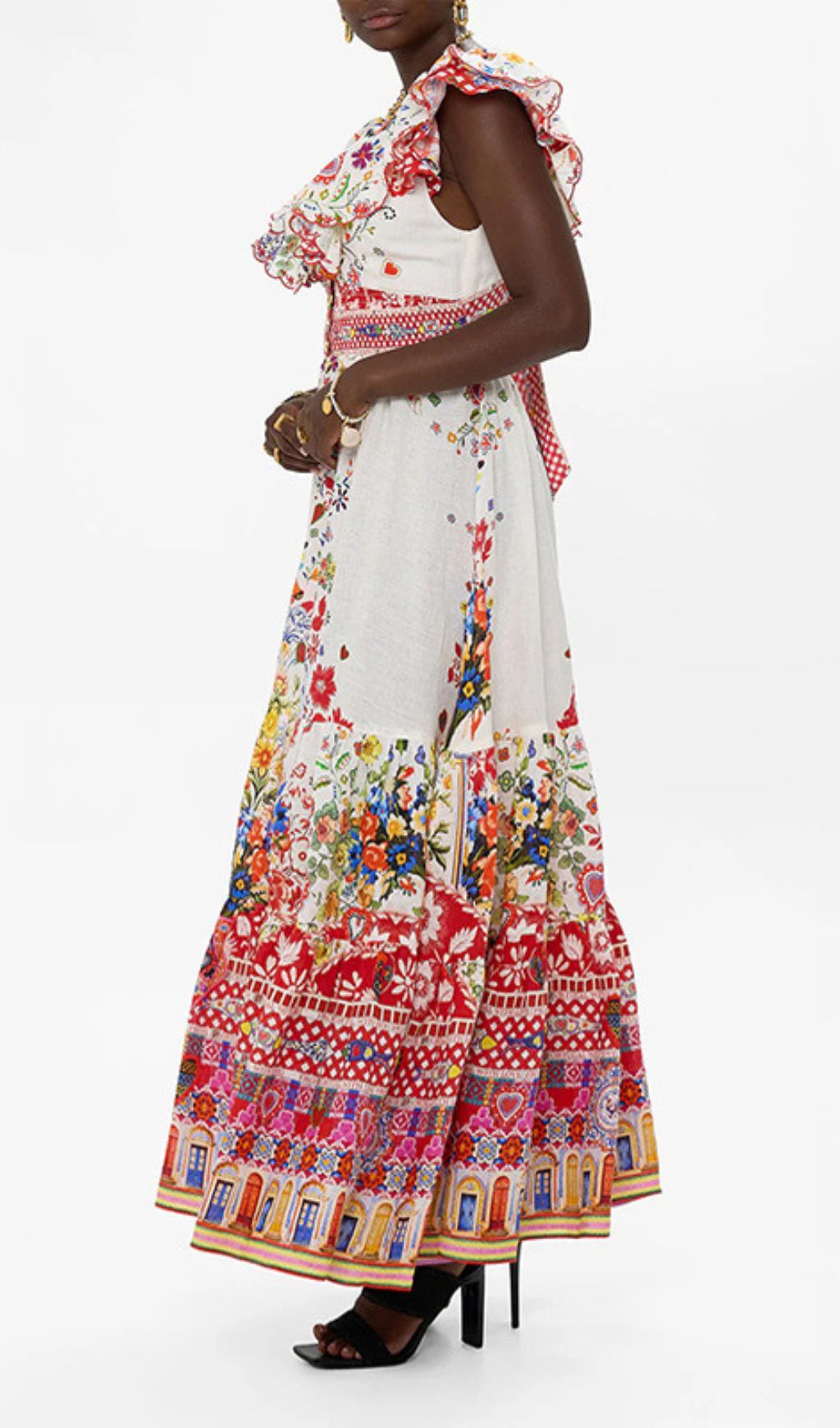 Daria V-Neck Printed Maxi Dress