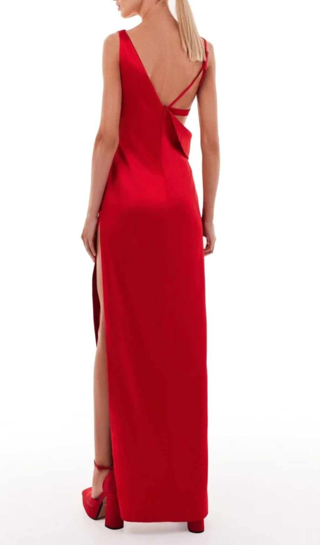 Brittnee Red Heart Embellished Maxi Dress