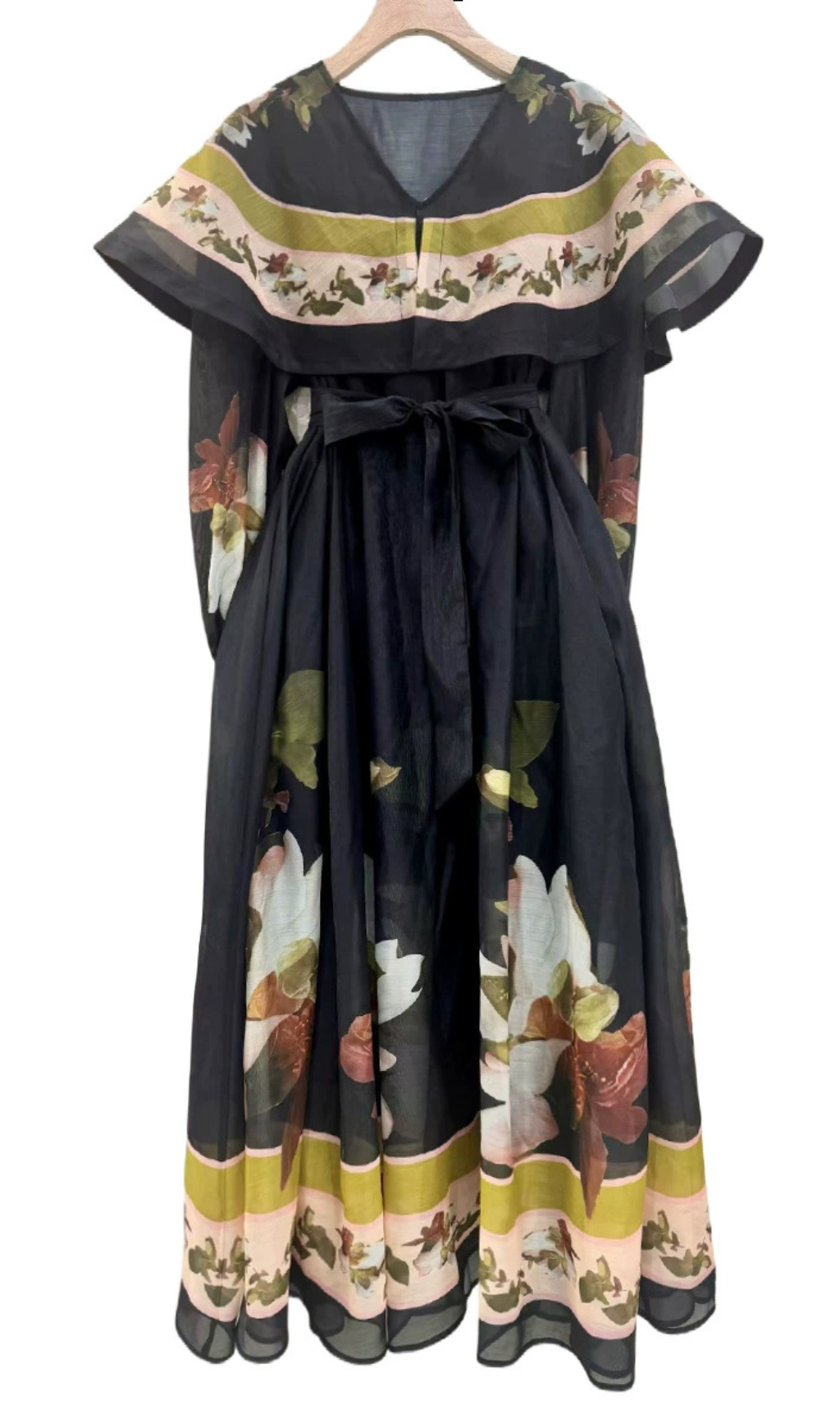 Helena Flower Printed Long Sleeve Maxi Dress