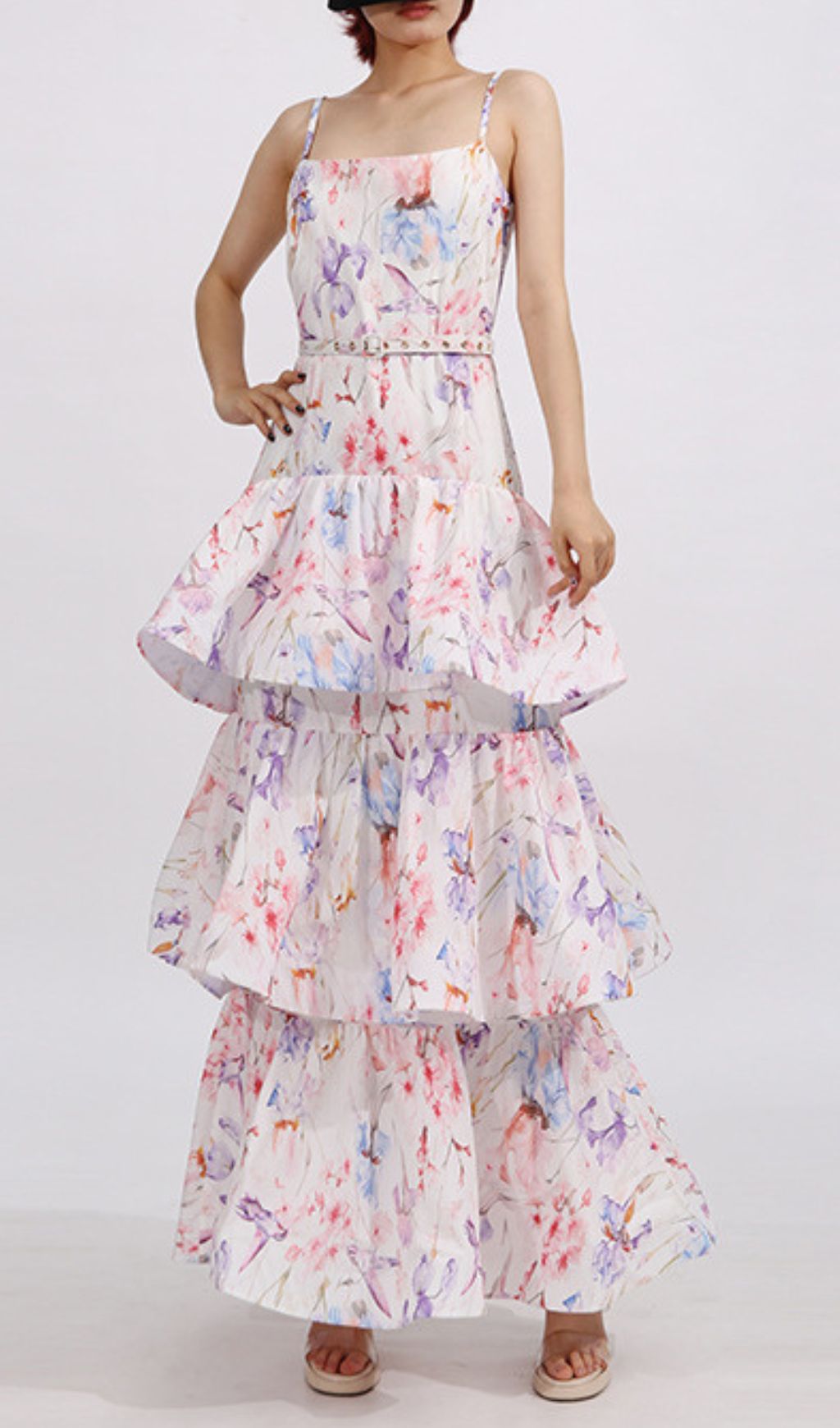 Elsinore Strappy Floral Printed Maxi Dress