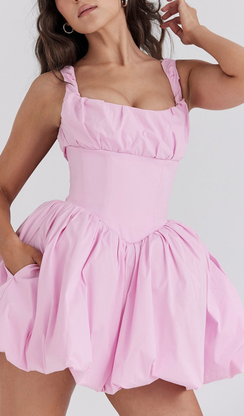 Attica Pink Strappy Mini Dress