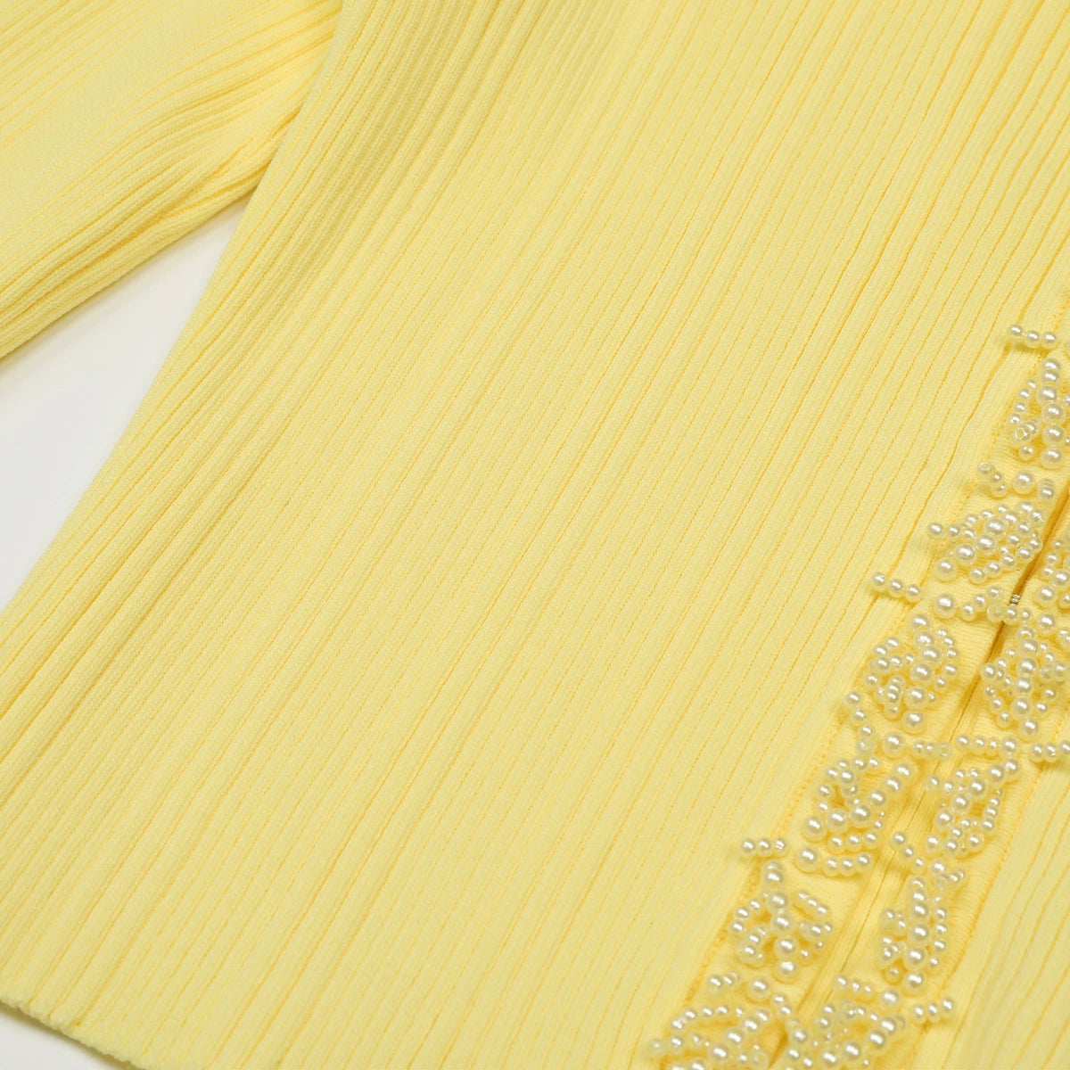 Buttery Yellow Ribbed Knit Cardigan & Mini Skirt Set - Chic 2-Piece Outfit