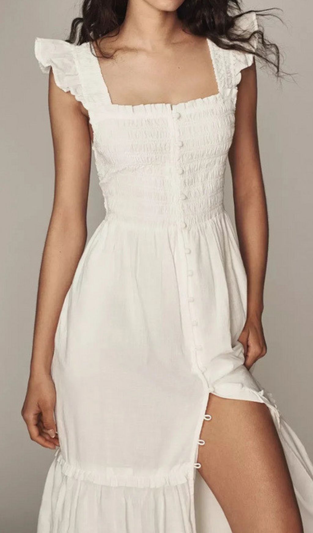 Fahari White Midi Dress