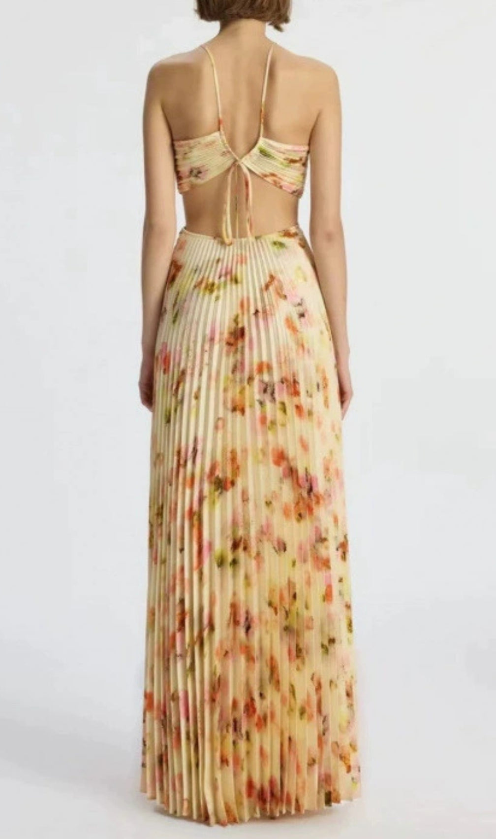 Elvan Printed Backless Maxi Dress