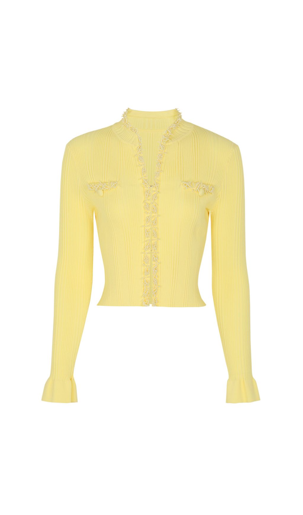 Buttery Yellow Ribbed Knit Cardigan & Mini Skirt Set - Chic 2-Piece Outfit