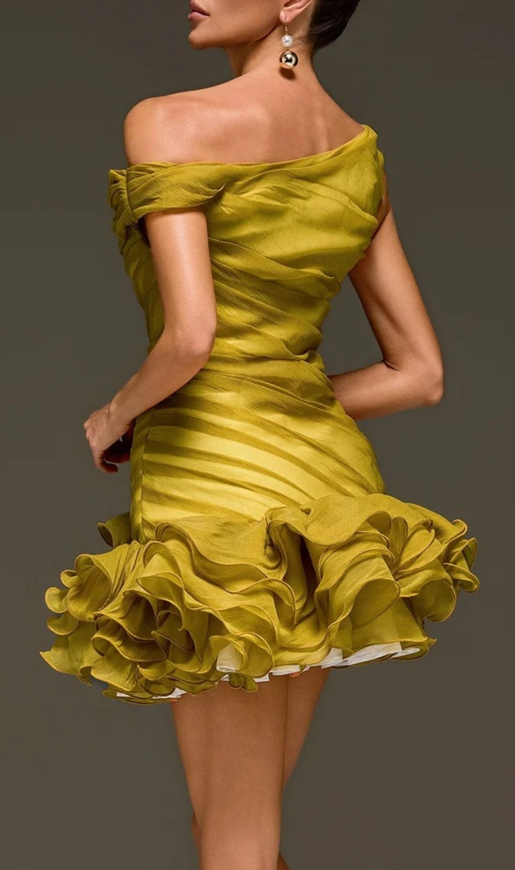 Toryrin One Shoulder Ruffle Mini Dress