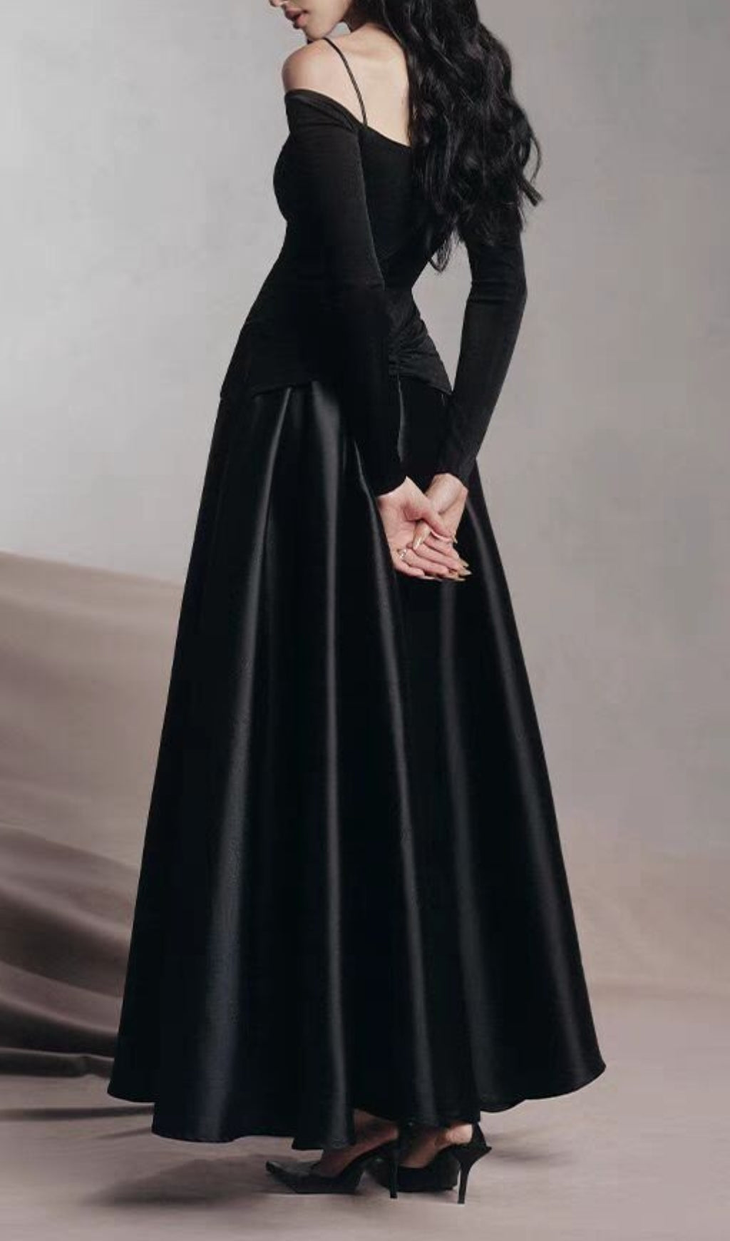Cailin Long Sleeve Ruched Maxi Dress