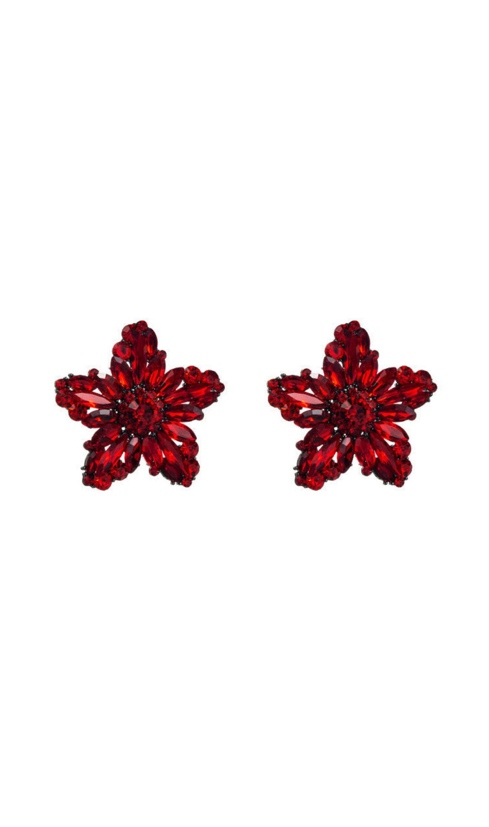 Anwar Flower Rhinestone Earrings