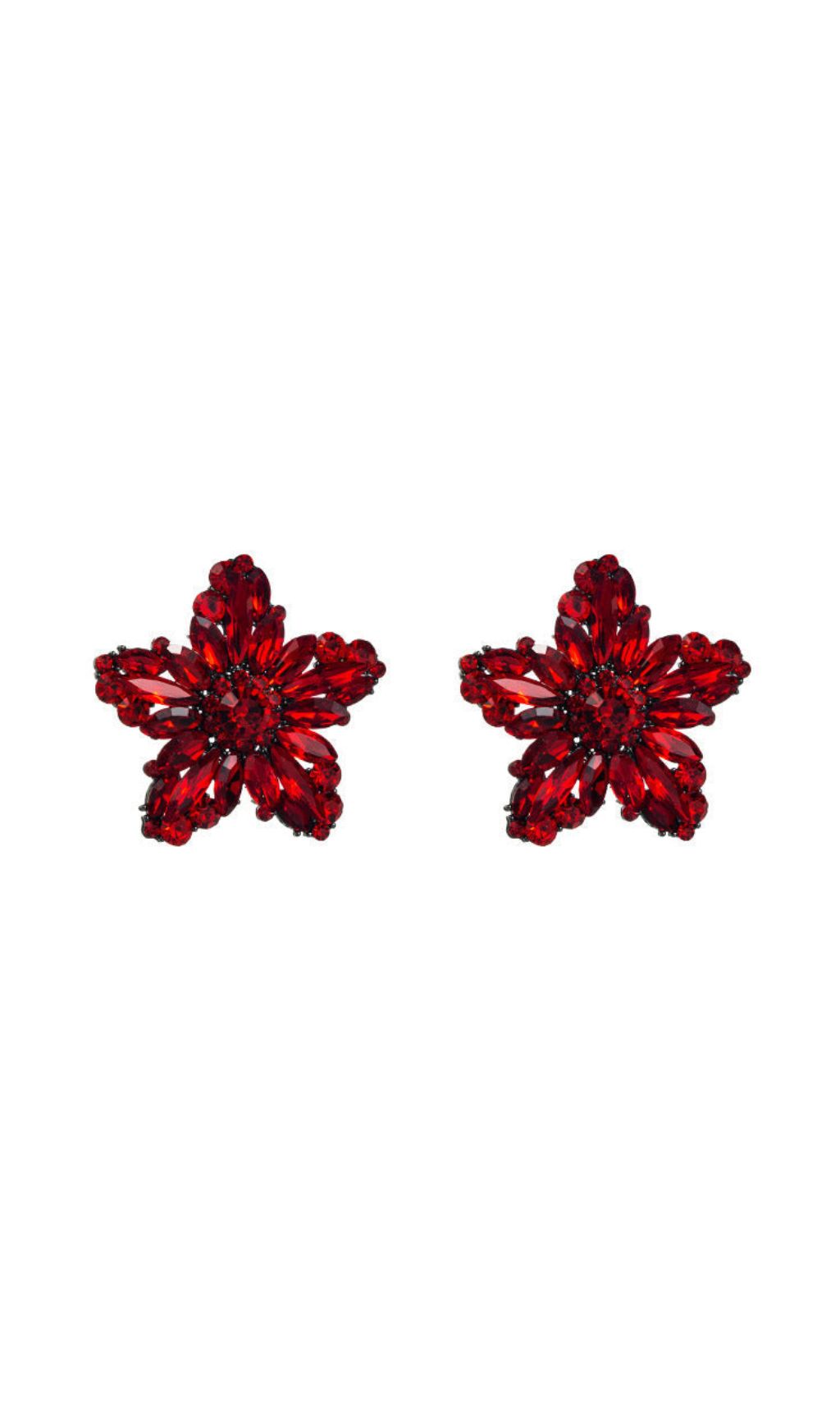 Anwar Flower Rhinestone Earrings