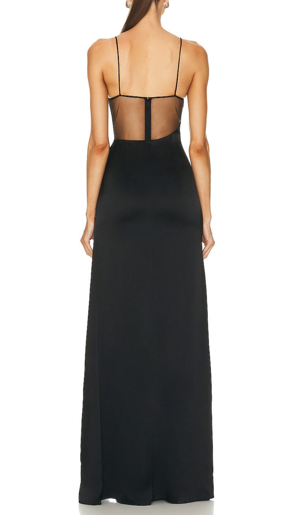Starfish Embellished Mesh Bodice Maxi Dress In Black