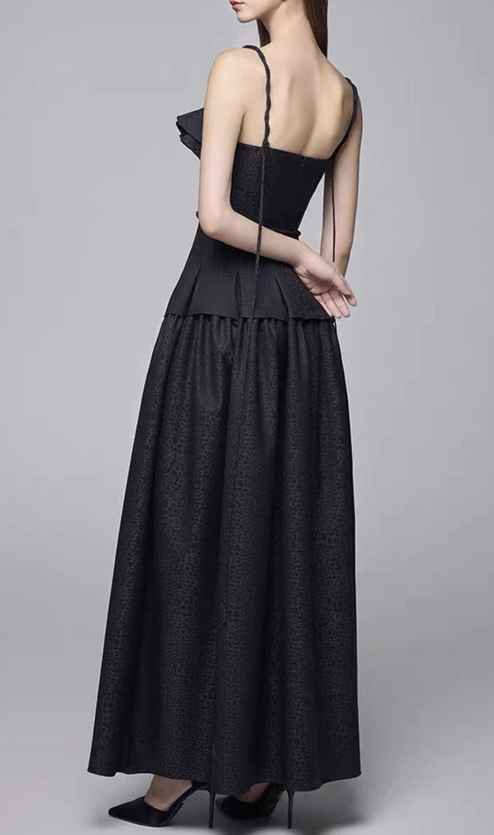 Kinslee Black Strappy Maxi Dress