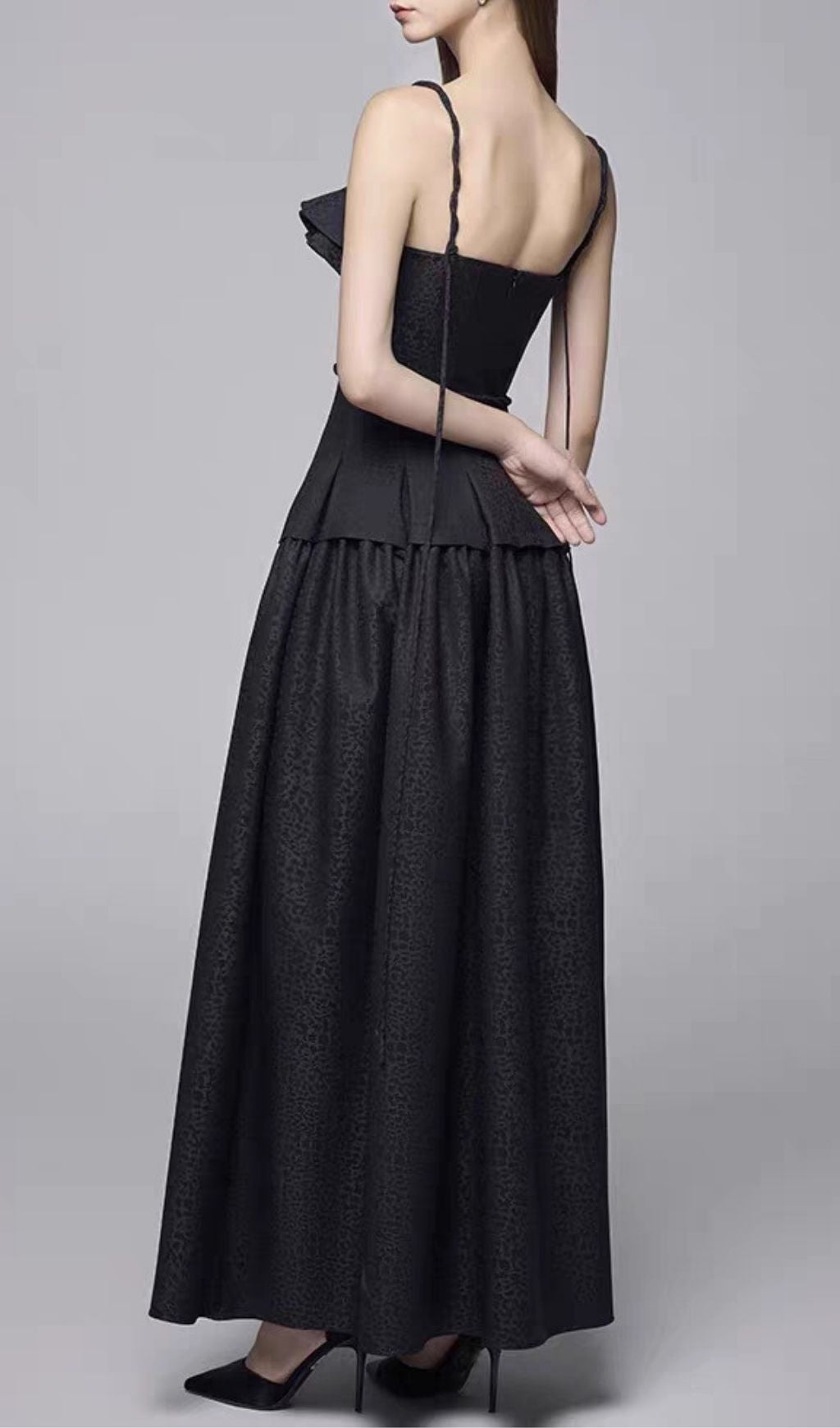 Kinslee Black Strappy Maxi Dress