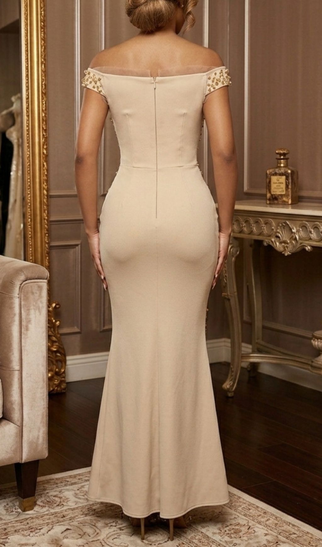 Kolsana Sequin Embellished Bandage Maxi Dress