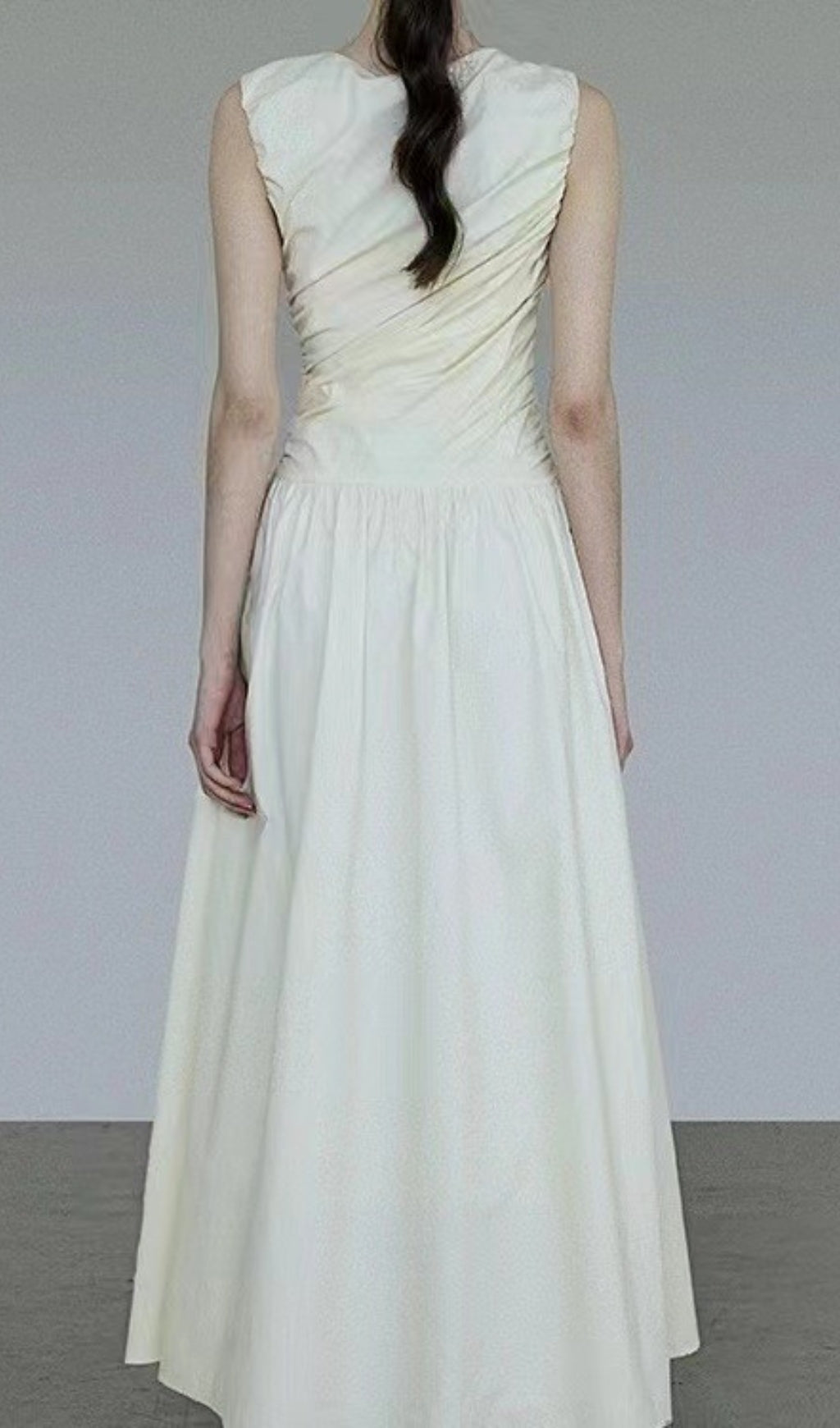 Atalaya White Ruched Maxi Dress