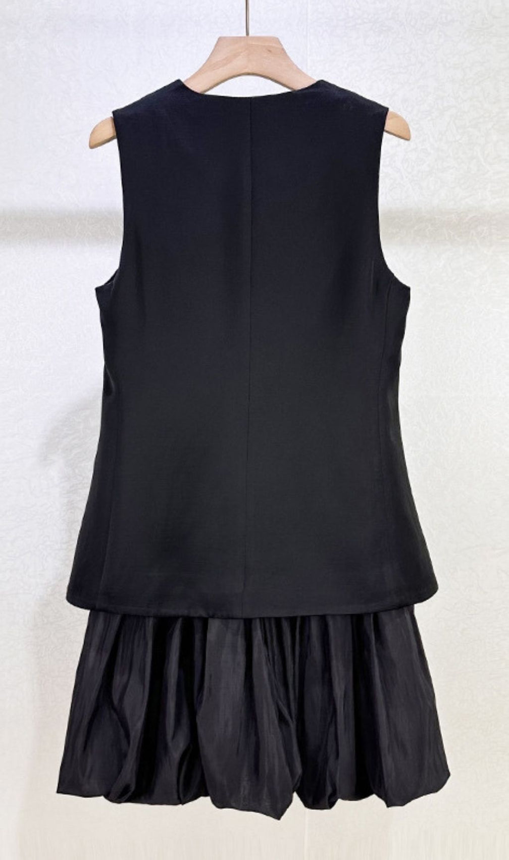 Nilda Chic Sleeveless Vest Bodice Bubble Mini Dress | Modern & Elegant