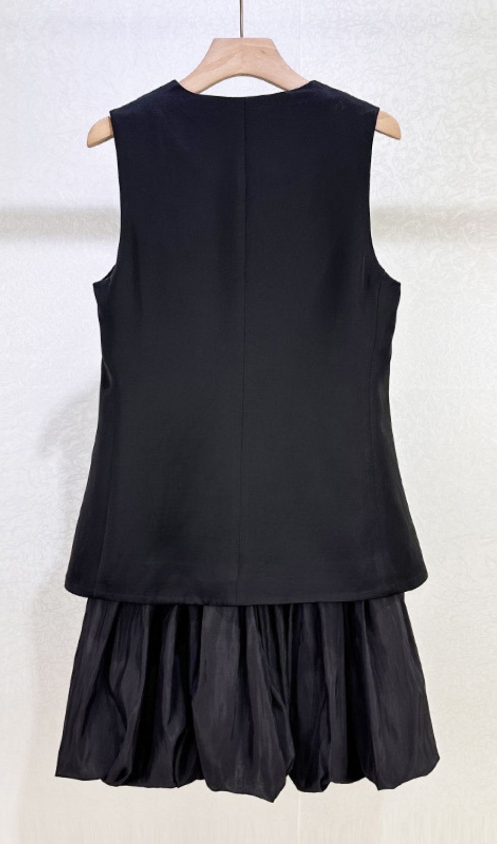 Nilda Chic Sleeveless Vest Bodice Bubble Mini Dress | Modern & Elegant