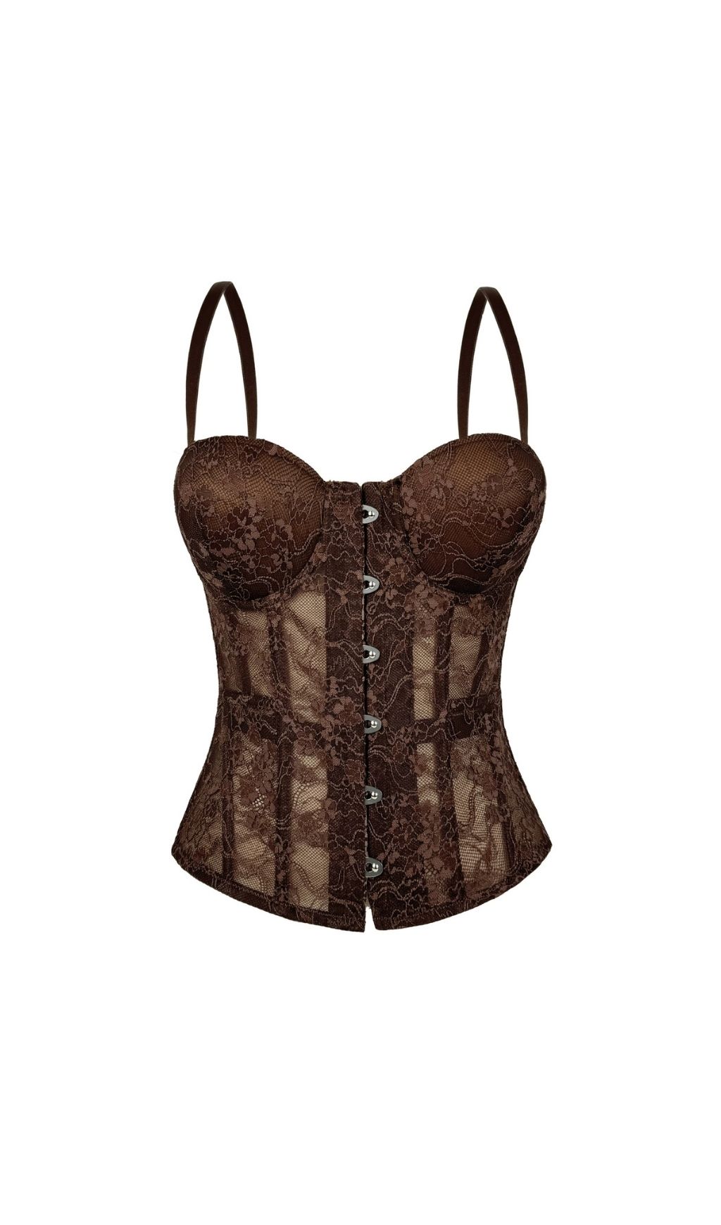 Karma Enchanting Lace Corset Top - Sheer Boned Bustier