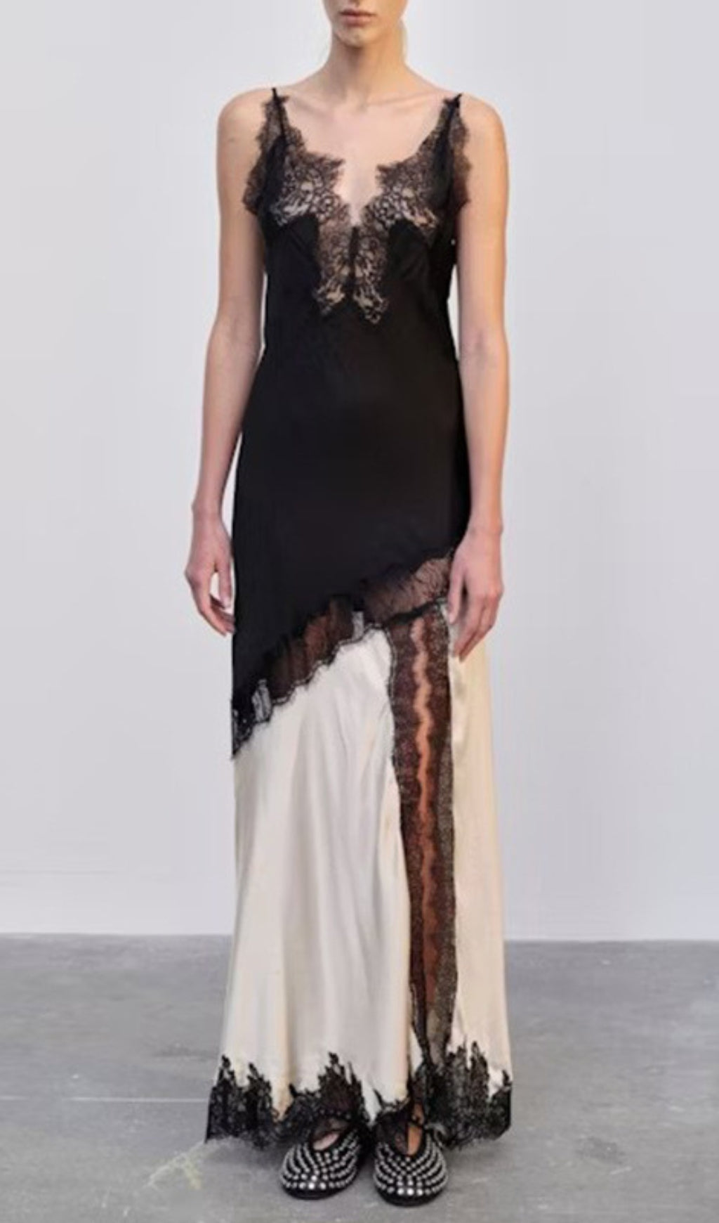 Easter Black Lace Maxi Dress