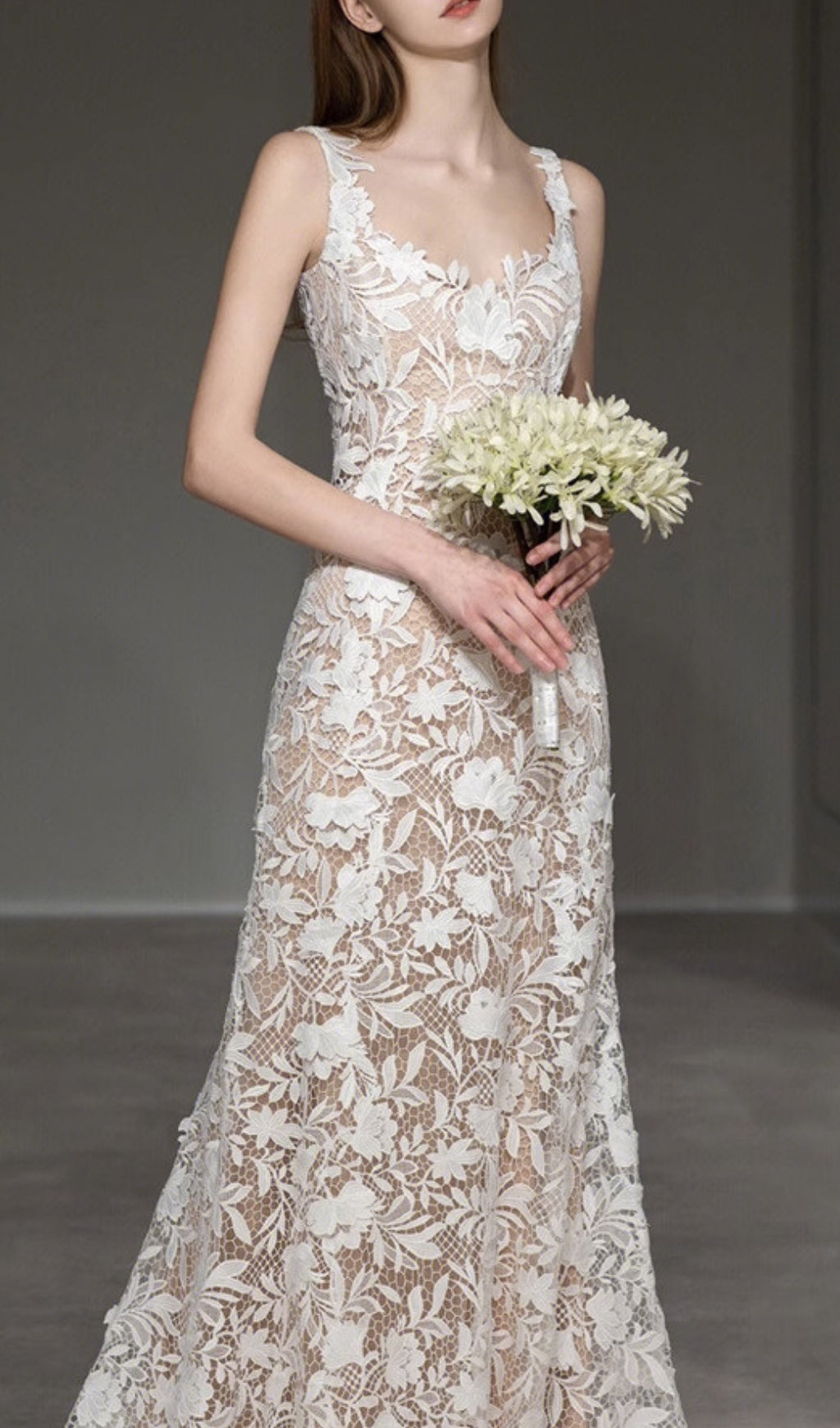 Aviana Flower Lace Wedding Dress