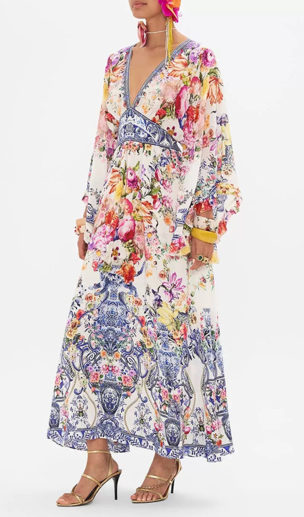Aveline V Neck Floral Maxi Dress