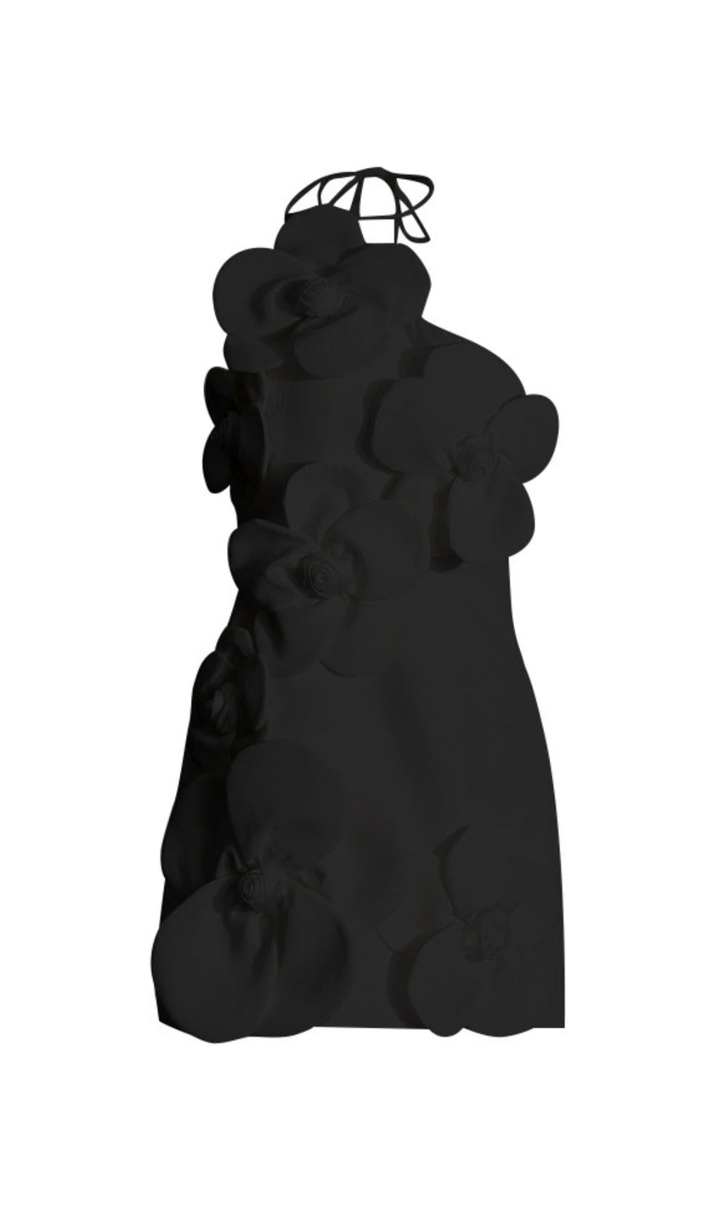 Benji White One-Shoulder 3D Floral Mini Dress - Elegant Cocktail & Party Attire