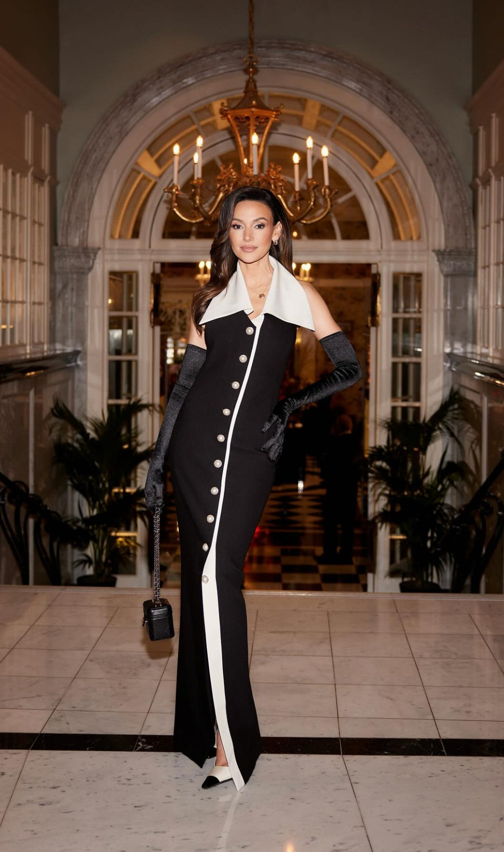 Cleone Black Halter Button Maxi Dress