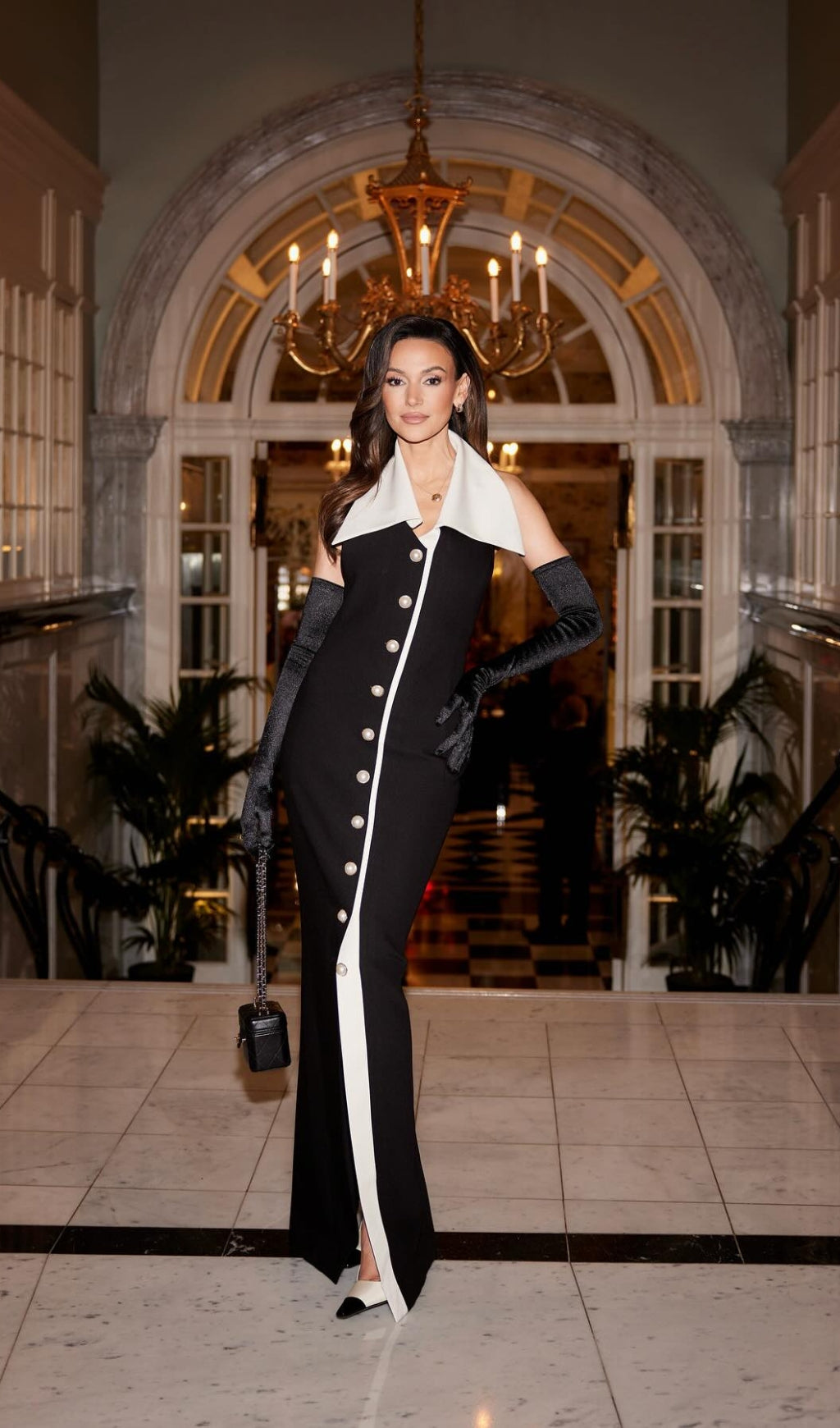 Cleone Black Halter Button Maxi Dress