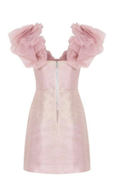 JULIE PINK CORSET MINI DRESS