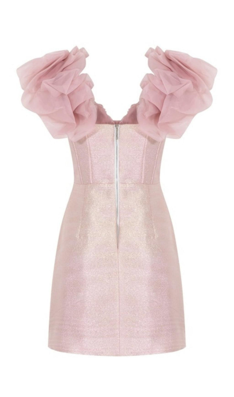 JULIE PINK CORSET MINI DRESS