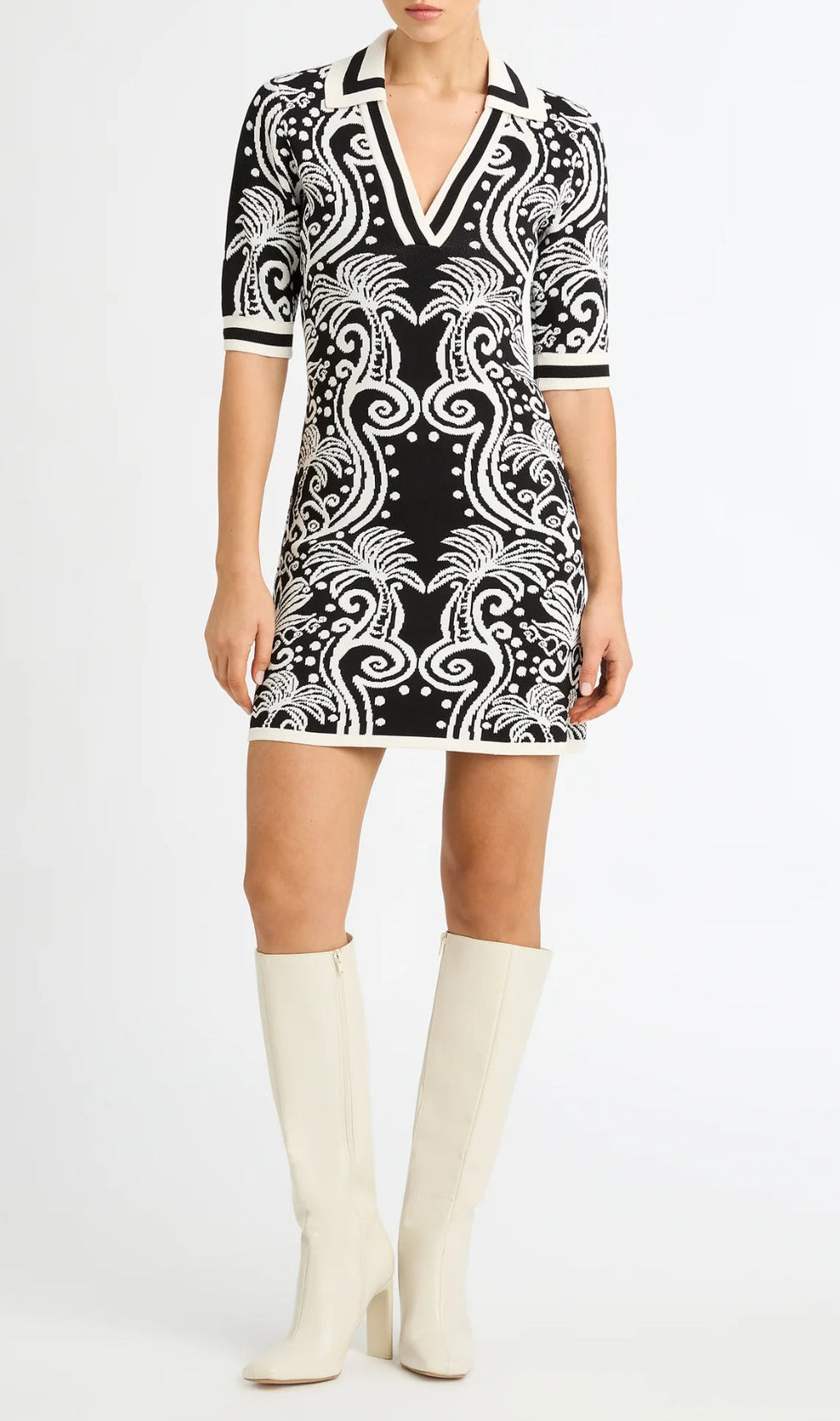 Benita V Neck Bandage Mini Dress