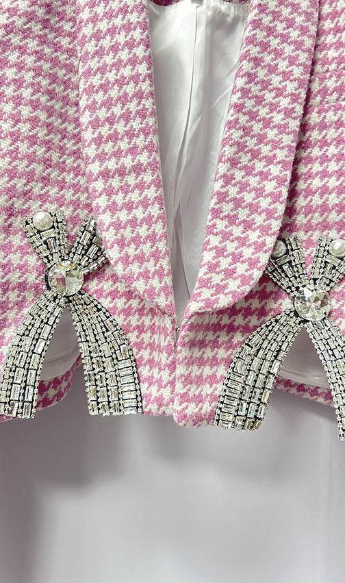 Gus Pink Diamante Bow Two-Piece Set