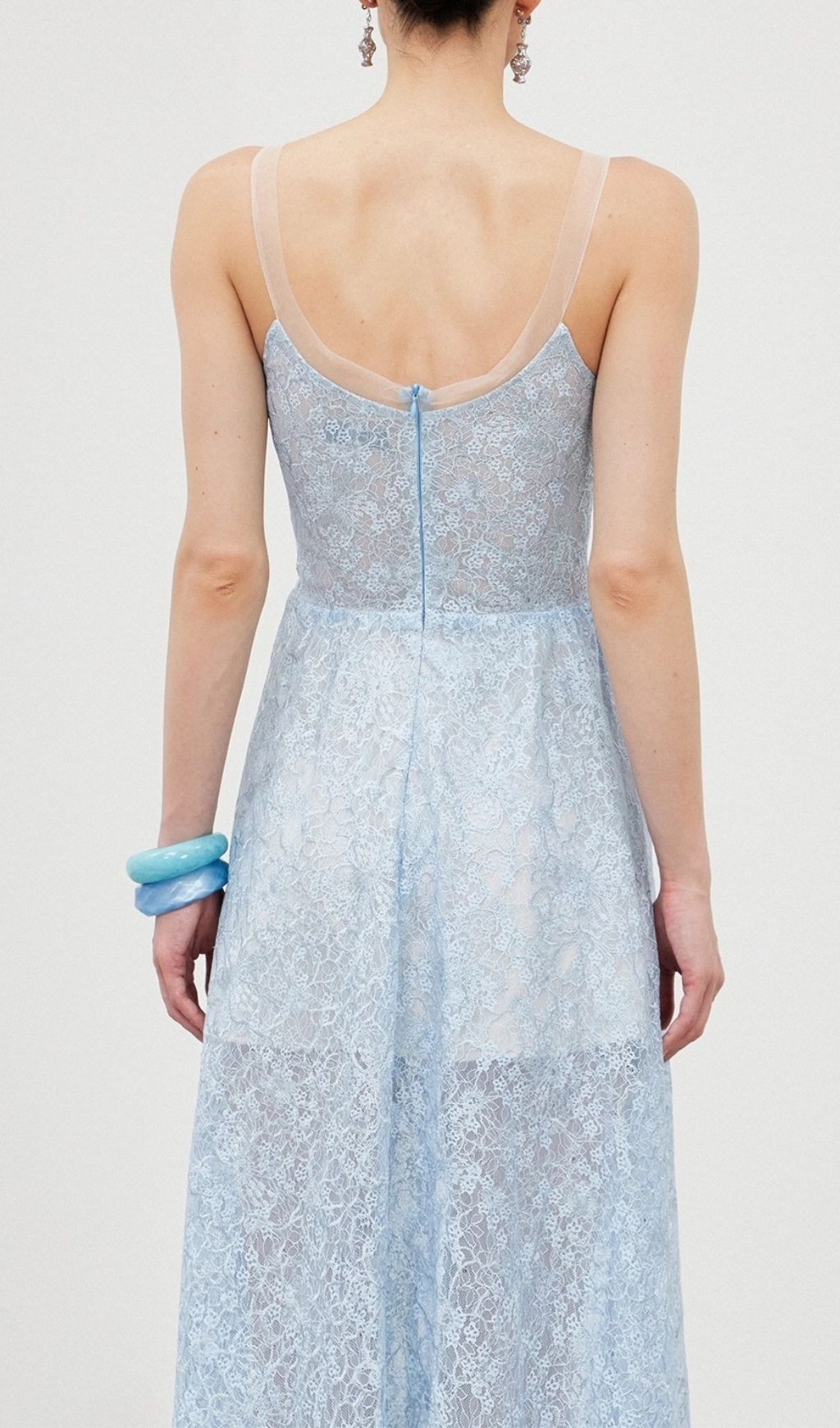 Lachesis Strappy Lace Corset Midi Dress