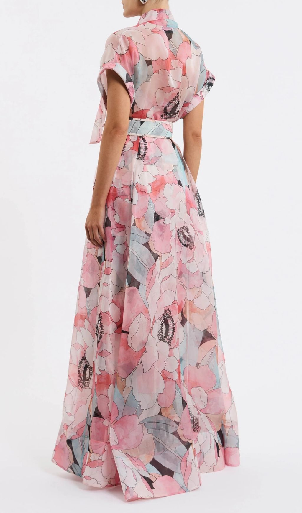 Eudoxia Pink Printed Maxi Dress